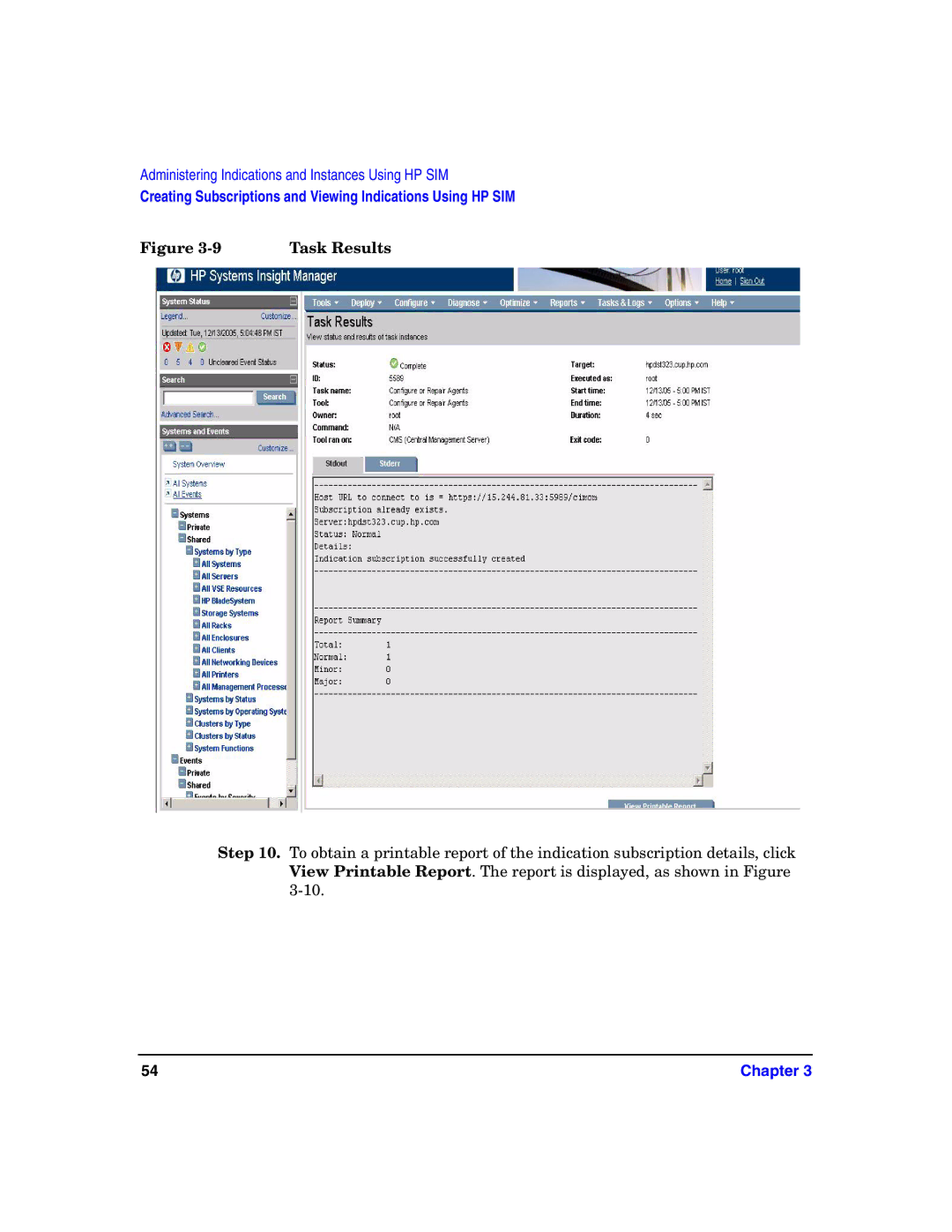 HP UX System Fault Management (SFM) Software manual Task Results 