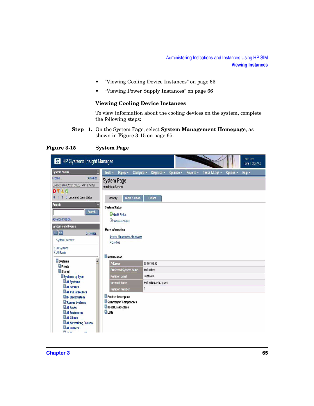 HP UX System Fault Management (SFM) Software manual Viewing Cooling Device Instances 