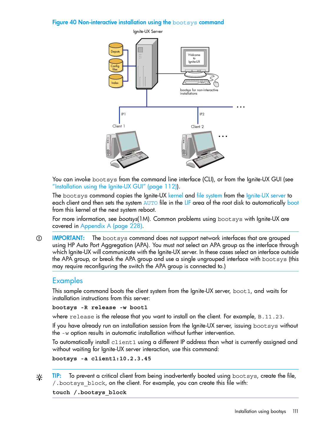 HP UX System Management Software manual Touch /.bootsysblock 