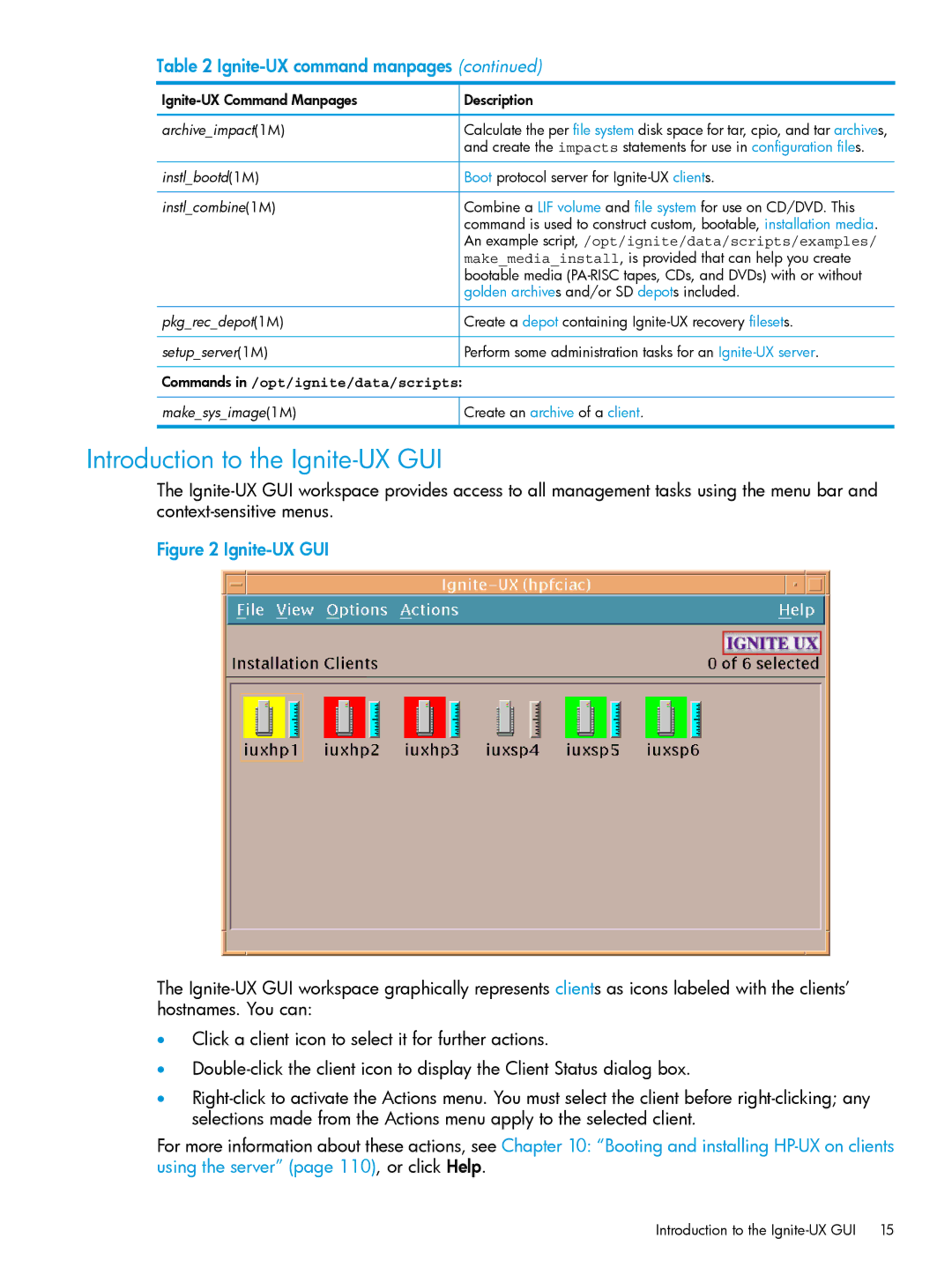 HP UX System Management Software manual Introduction to the Ignite-UX GUI 