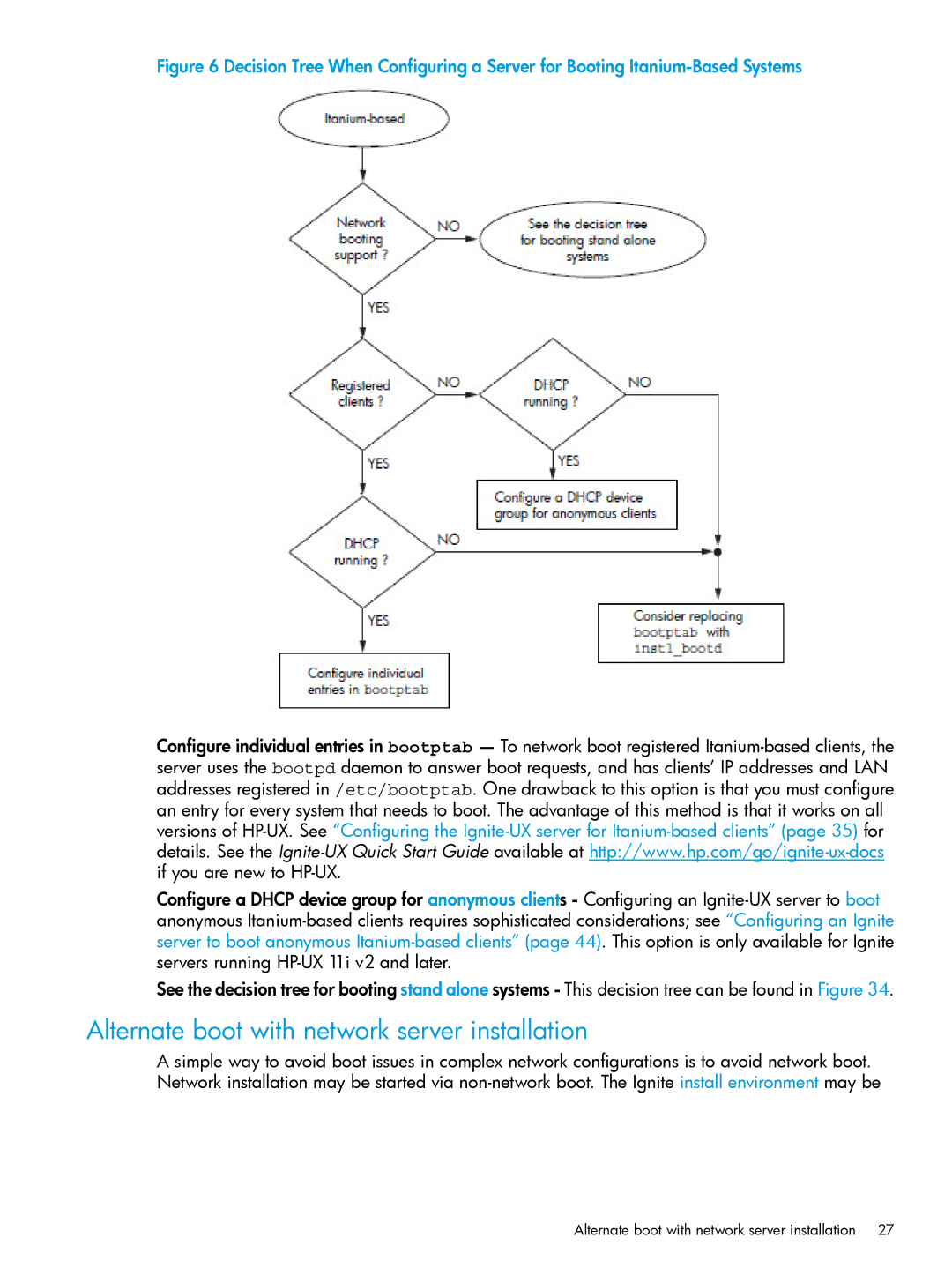 HP UX System Management Software manual Alternate boot with network server installation 