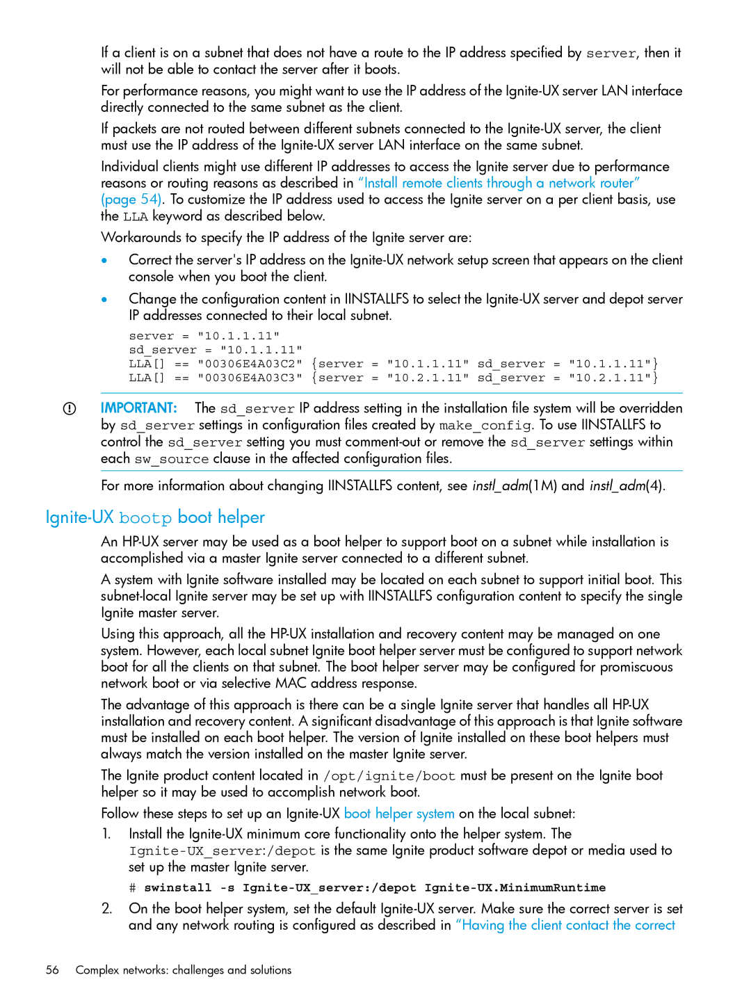 HP UX System Management Software manual Ignite-UX bootp boot helper 