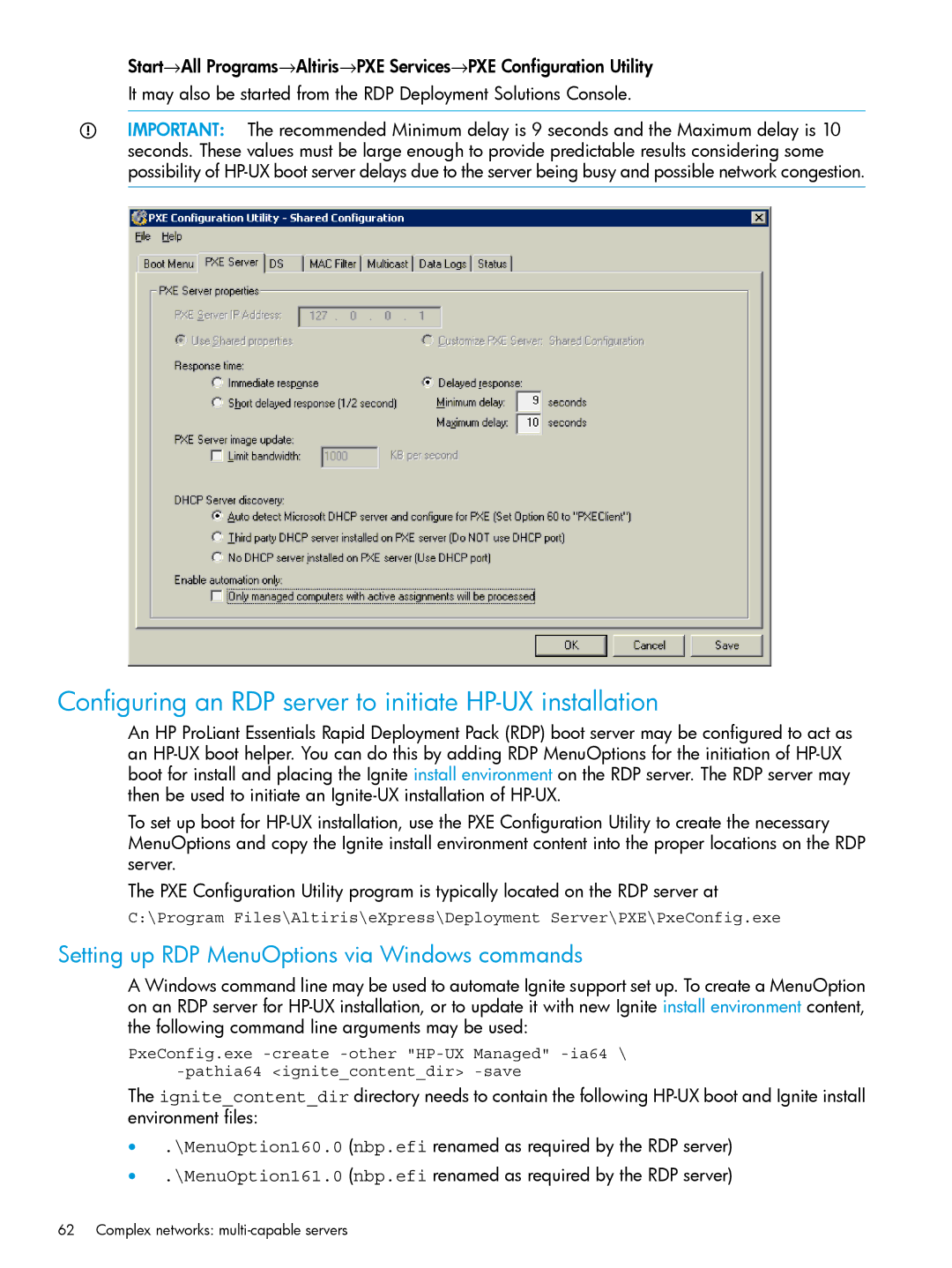 HP UX System Management Software manual Configuring an RDP server to initiate HP-UX installation 