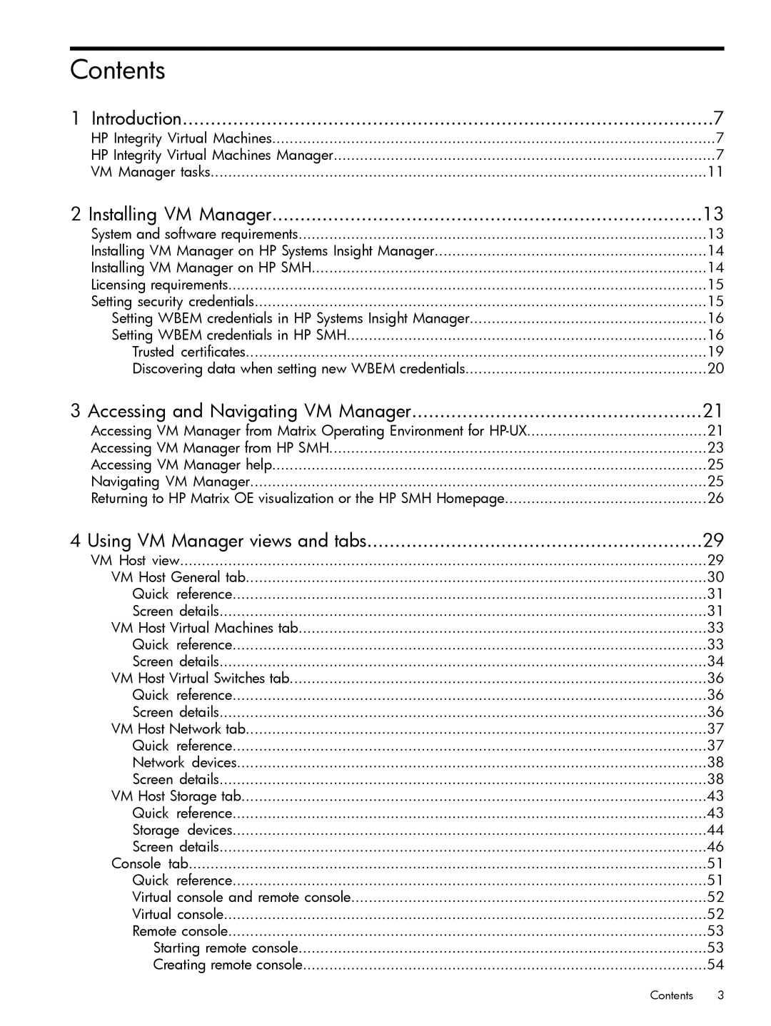 HP UX vPars and Integrity VM v6 manual Contents 