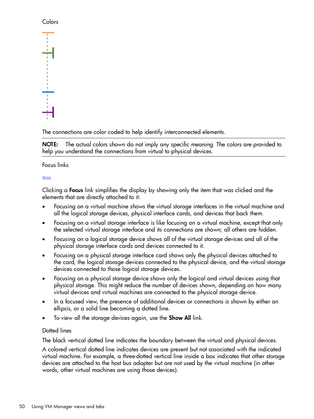 HP UX vPars and Integrity VM v6 manual Using VM Manager views and tabs 