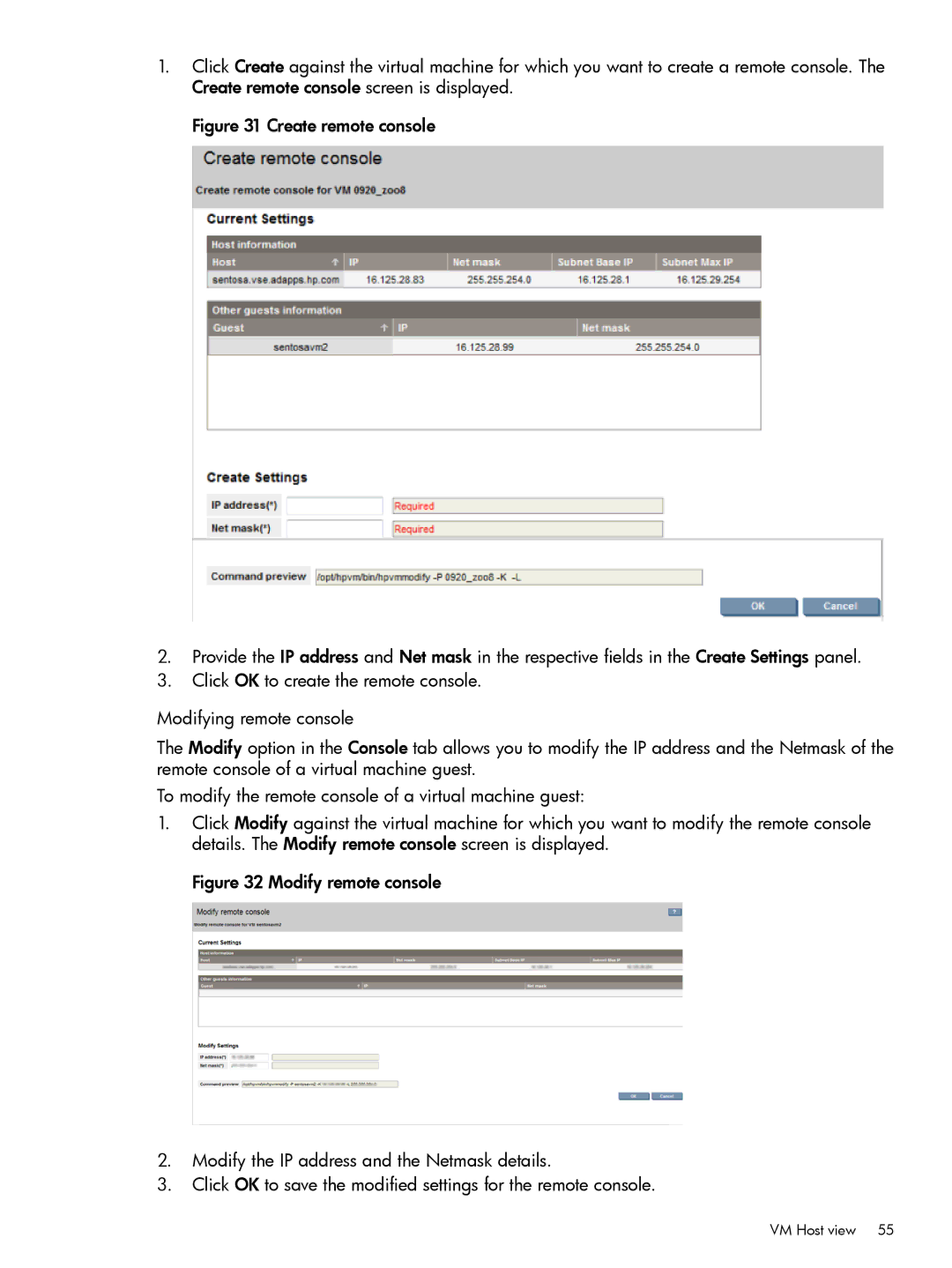 HP UX vPars and Integrity VM v6 manual VM Host view 