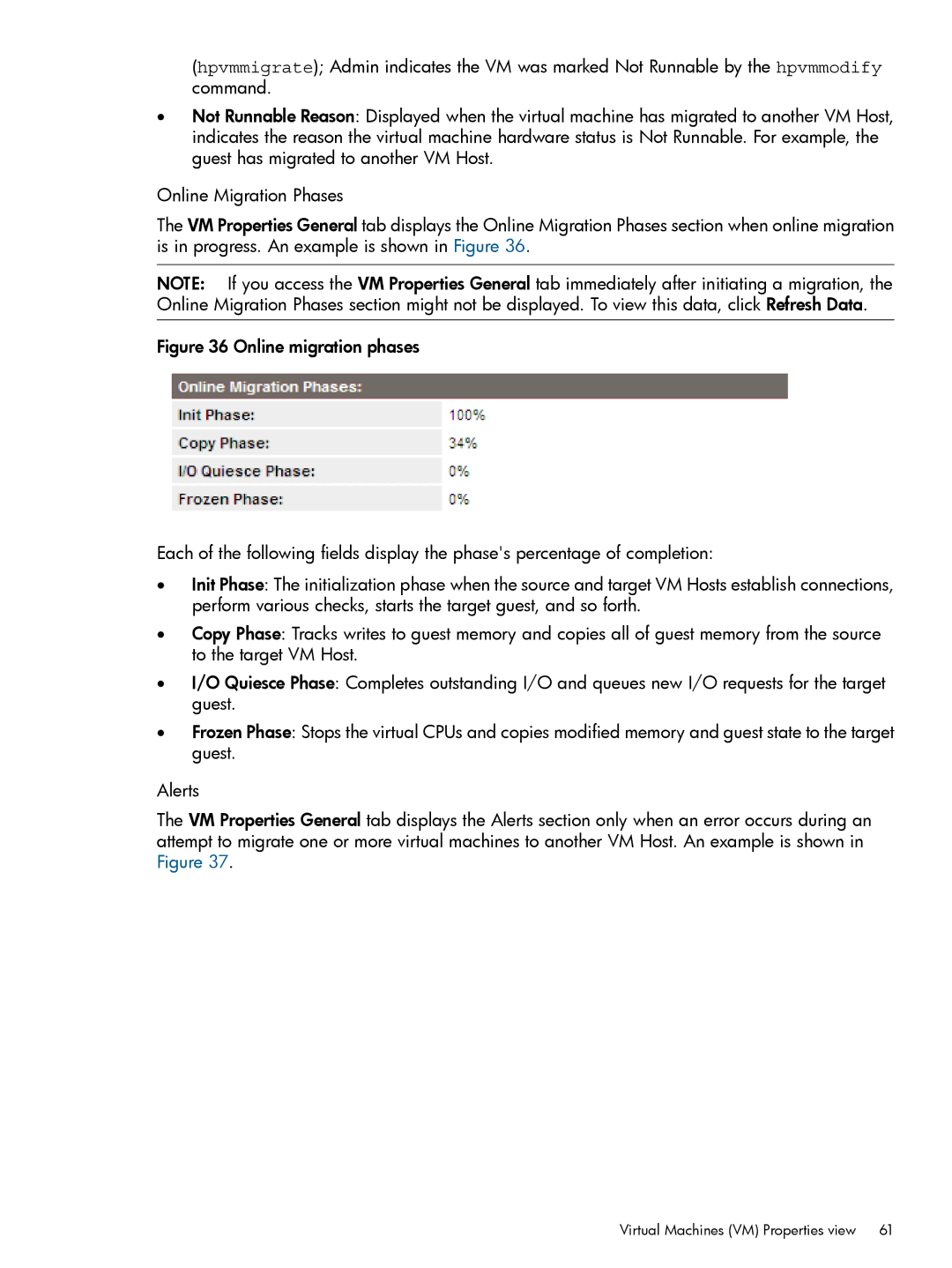 HP UX vPars and Integrity VM v6 manual Virtual Machines VM Properties view 