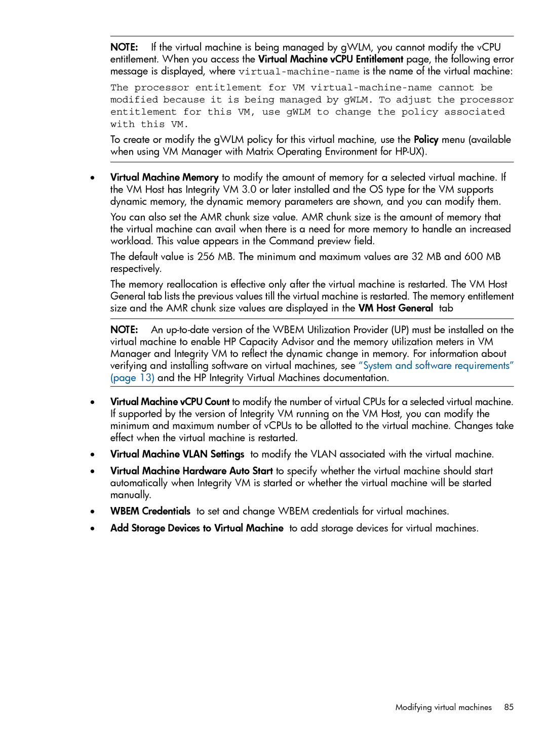 HP UX vPars and Integrity VM v6 manual Modifying virtual machines 