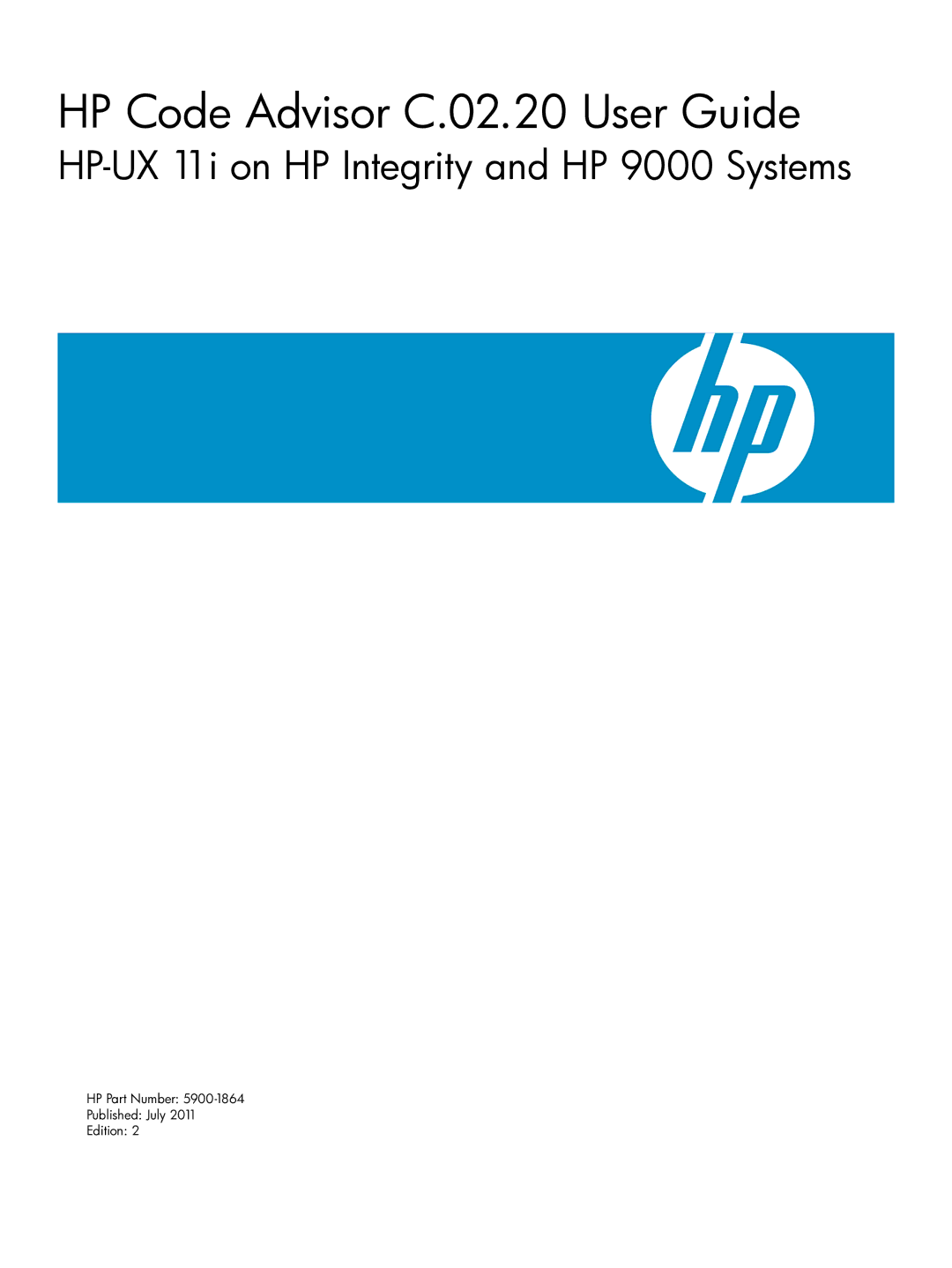 HP UX Web Development Tools manual HP Code Advisor C.02.20 User Guide 