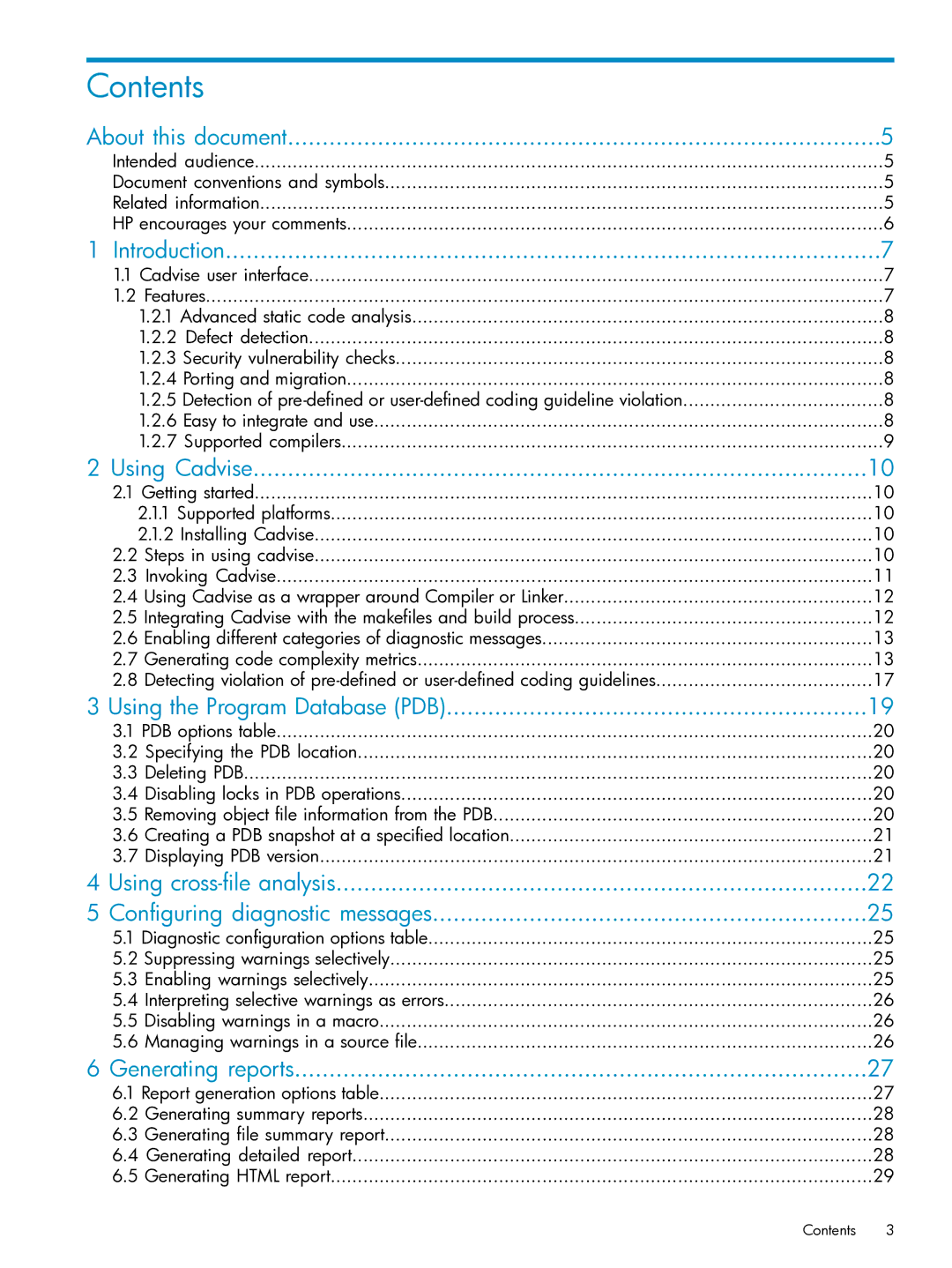 HP UX Web Development Tools manual Contents 