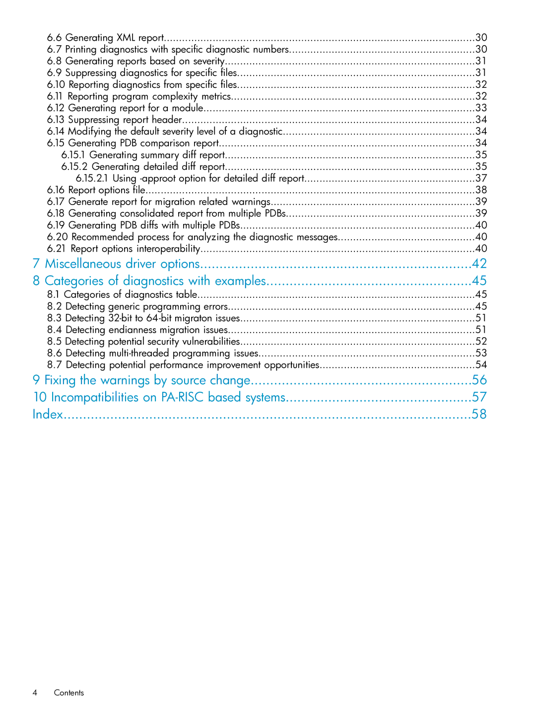 HP UX Web Development Tools manual Contents 