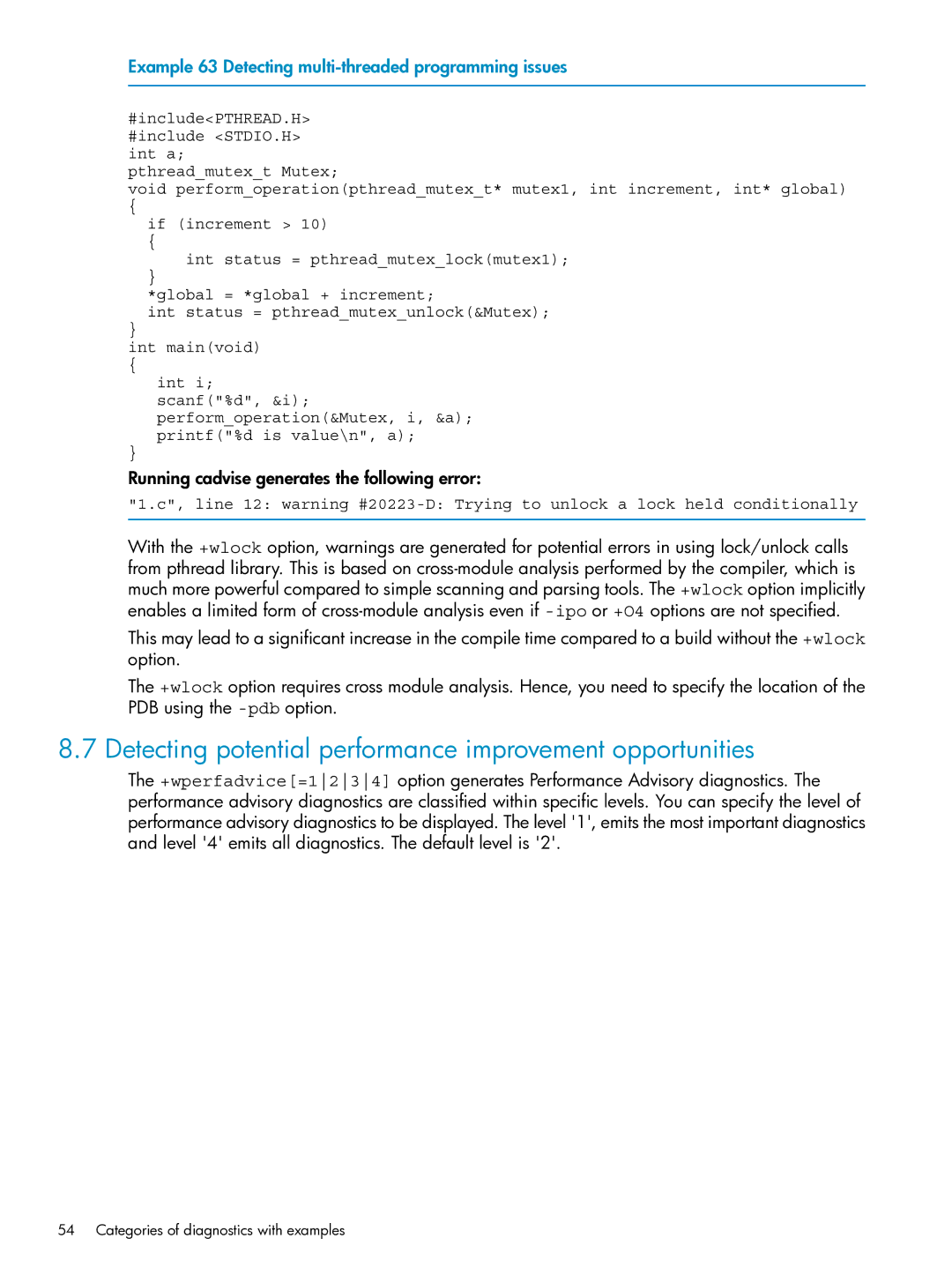 HP UX Web Development Tools manual Detecting potential performance improvement opportunities 