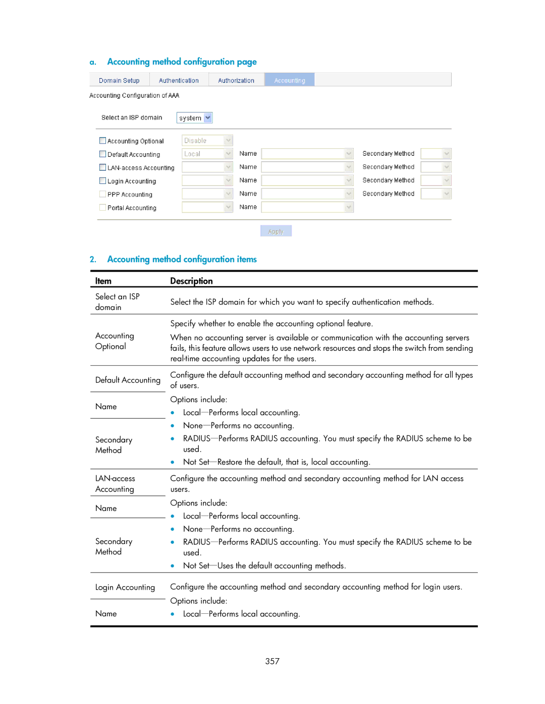 HP V1910 manual Optional, Real-time accounting updates for the users 