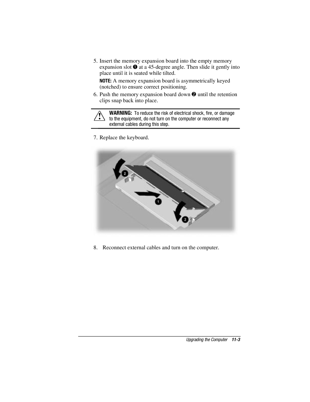 HP V300 manual External cables during this step 