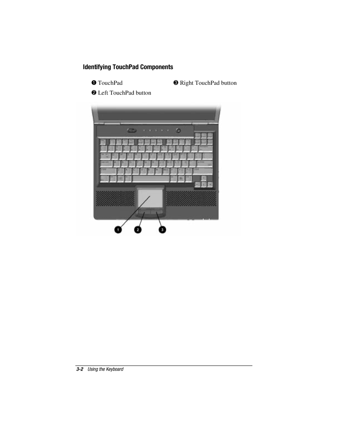 HP V300 manual Identifying TouchPad Components 