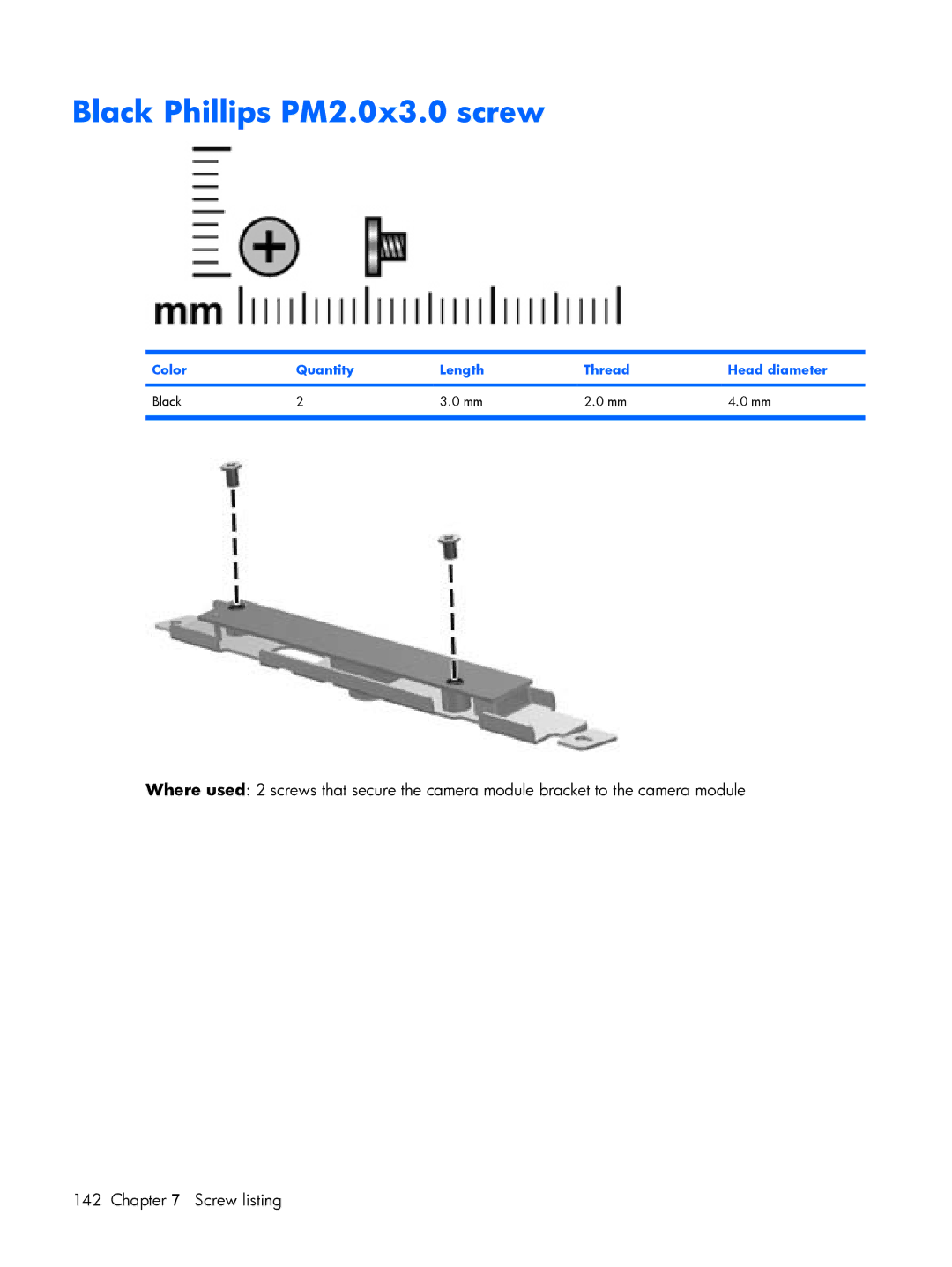 HP V3622TU, V3523TU, V3930TU, V3931TU, V3929TU, V3928TU, V3925TU, V3923TU, V3922TU, V3921TU, V3926TU Black Phillips PM2.0x3.0 screw 