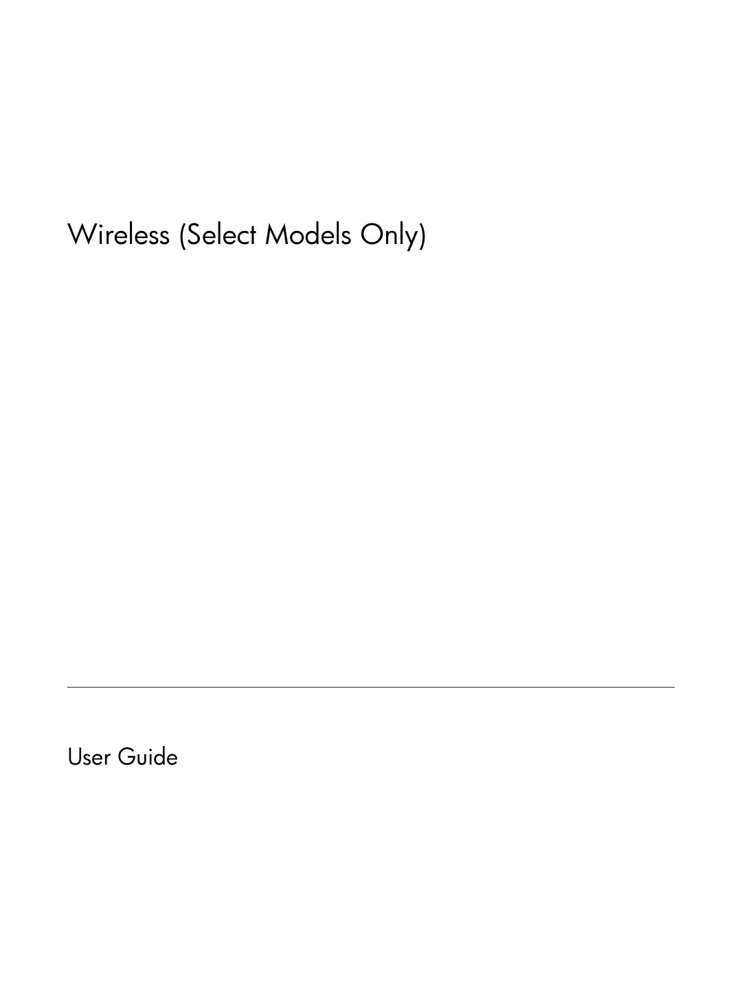 HP V3930TU, V3523TU, V3931TU, V3929TU, V3928TU, V3927TU, V3925TU, V3923TU, V3922TU, V3920TU manual Wireless Select Models Only 