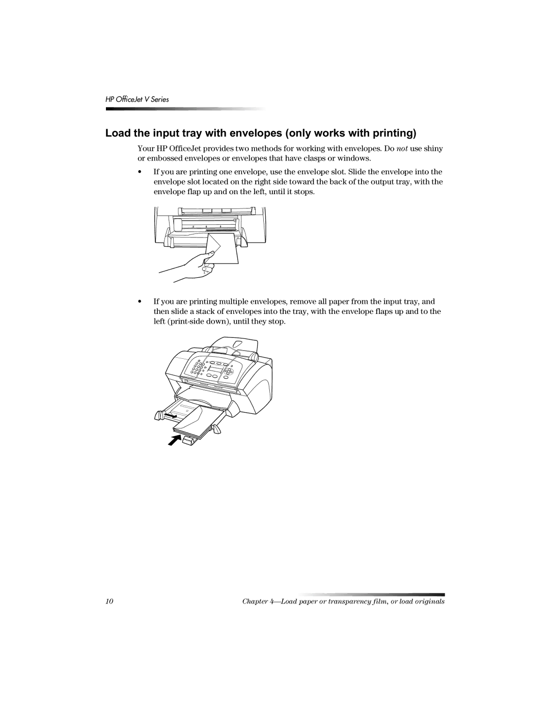 HP v40xi, v45, v30 manual Rdgwkhlqsxwwud\Zlwkhqyhorshvrqo\Zrunvzlwksulqwlqj 