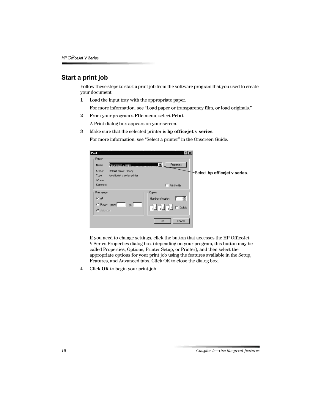 HP v45, v30, v40xi manual 6WDUWDSULQWMRE 