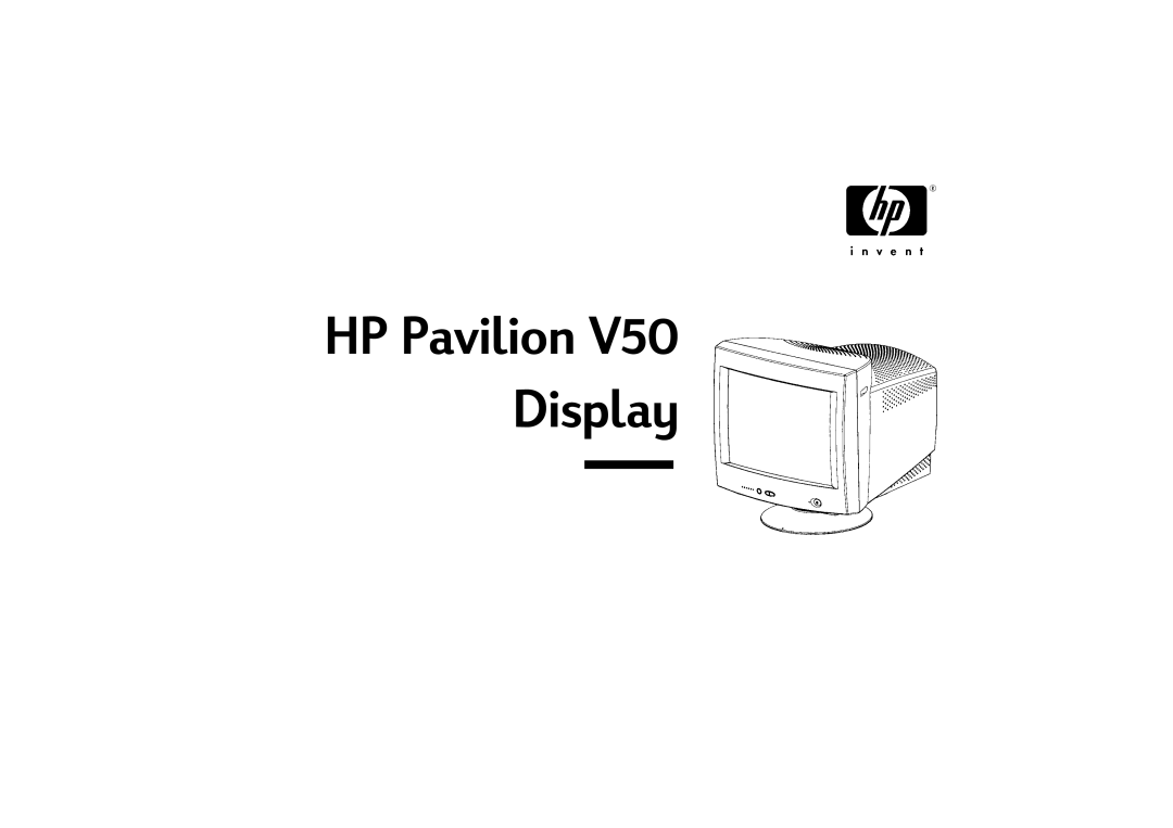 HP v50 15 inch CRT manual HP Pavilion Display 