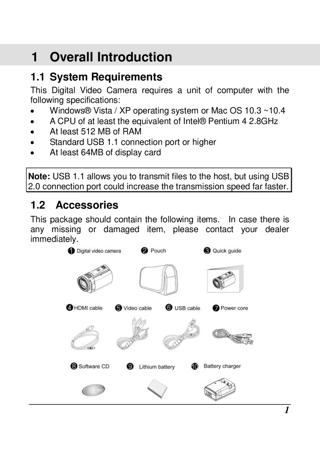 HP V5060h manual System Requirements, Accessories 