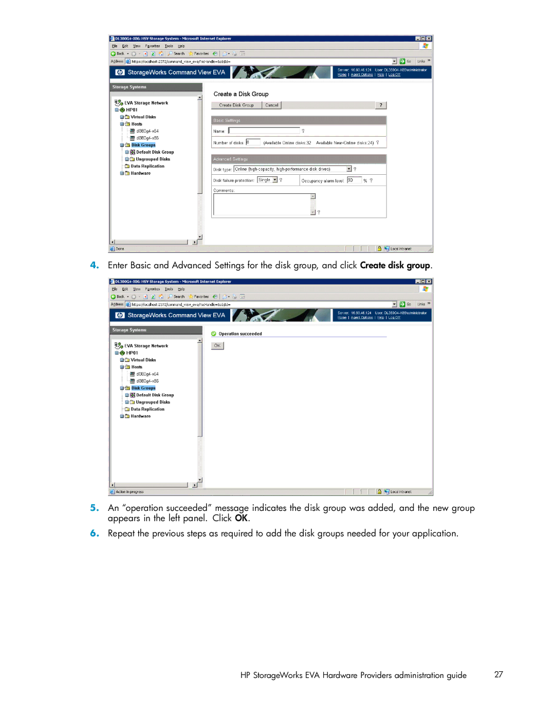 HP V6.0 Software manual HP StorageWorks EVA Hardware Providers administration guide 