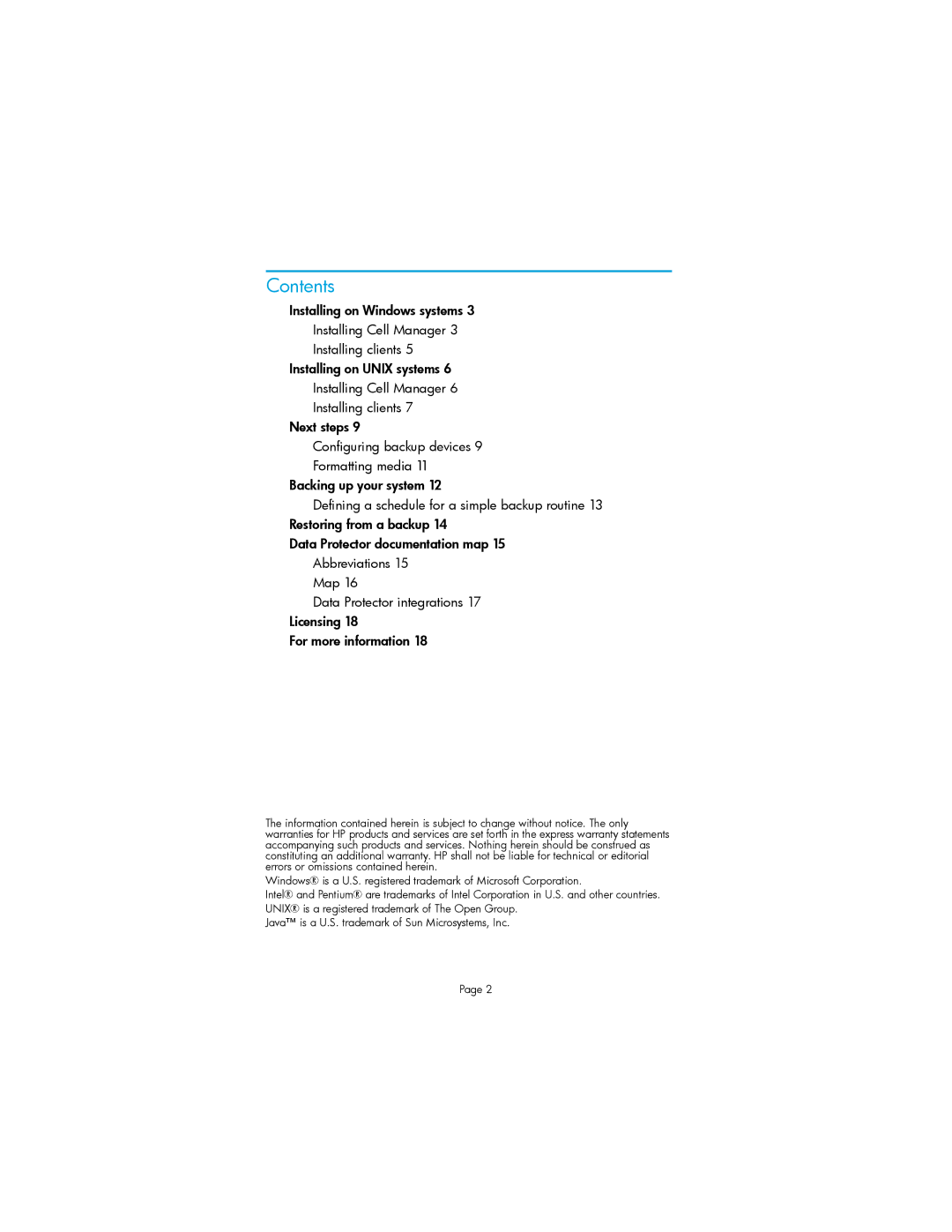 HP V6.1x Software manual Contents 