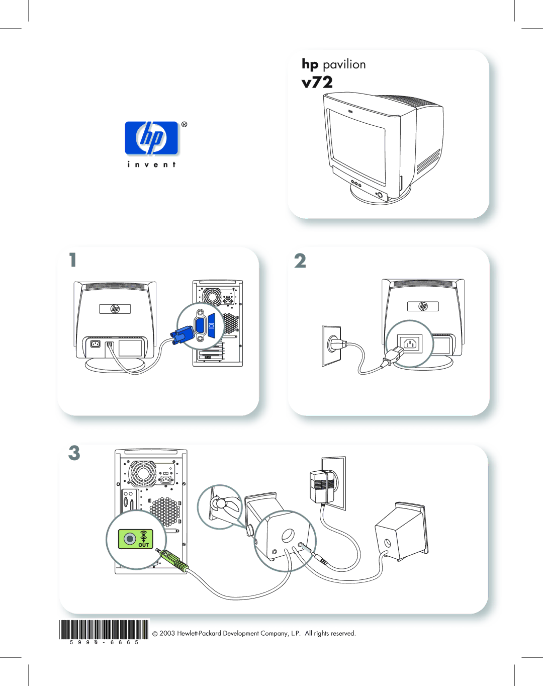 HP v72 17 inch CRT manual V72 