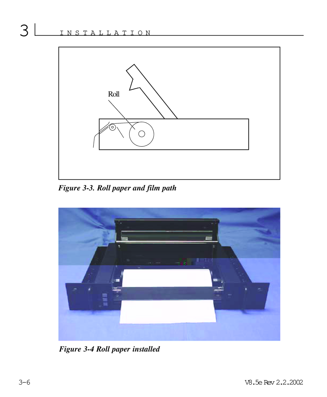 HP V8.5 manual Roll paper and film path 