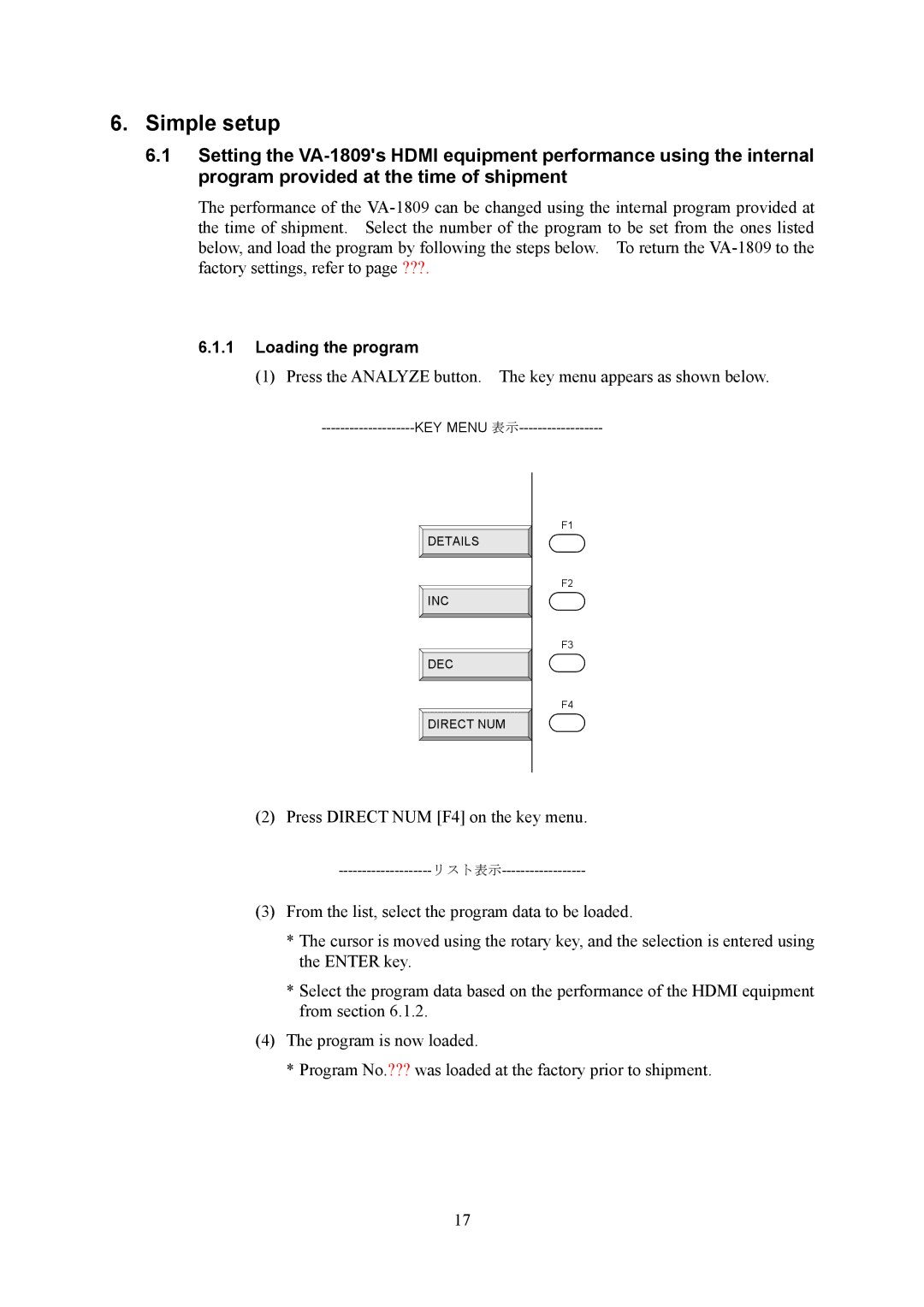 HP VA-1809 manual Simple setup 