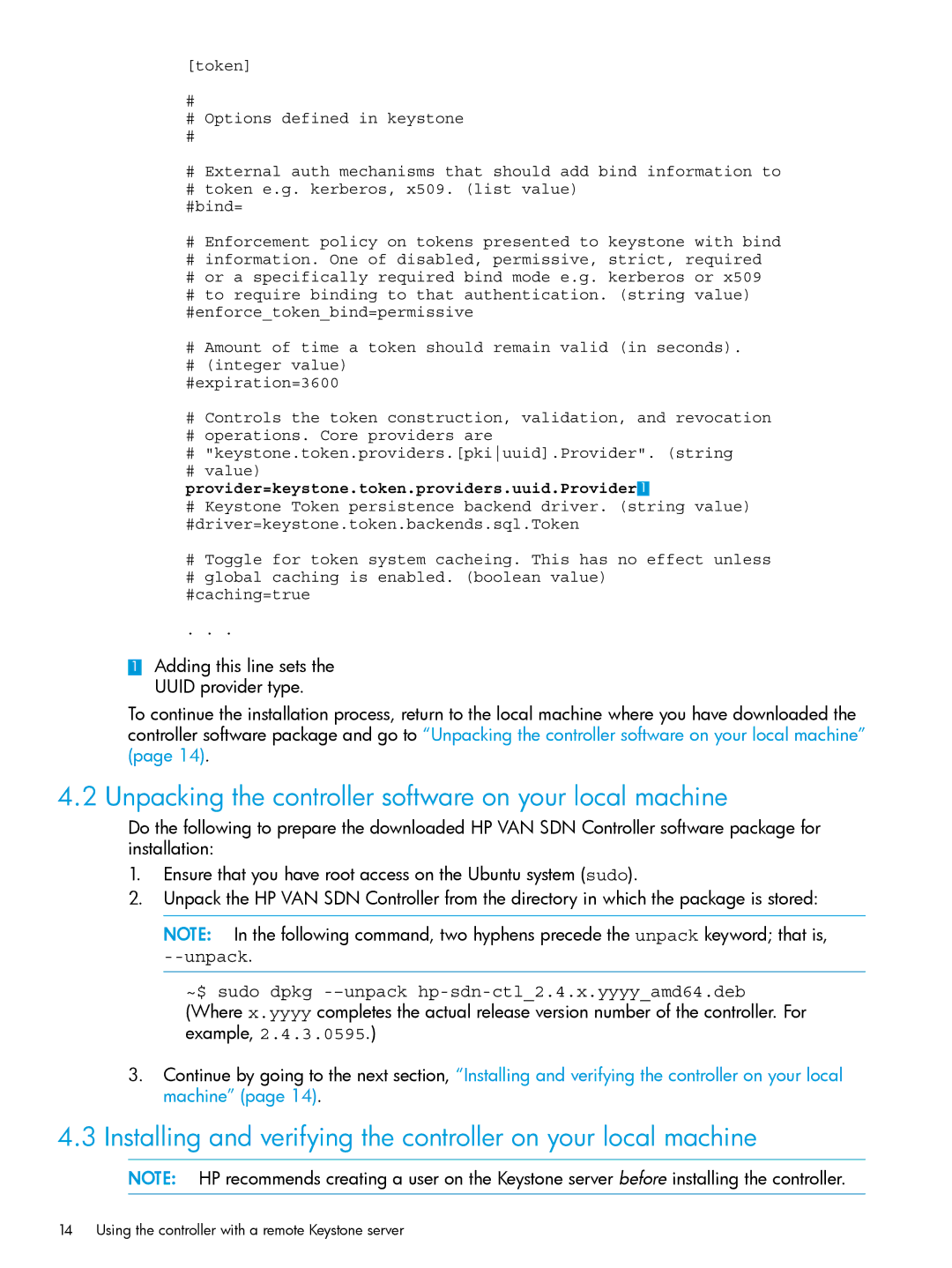 HP VAN SDN Controller Software Products manual Unpacking the controller software on your local machine 