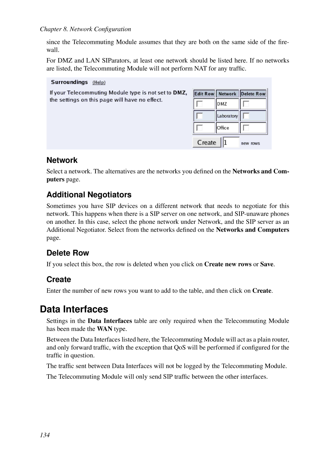 HP VCX Software manual Data Interfaces, Network, Additional Negotiators 