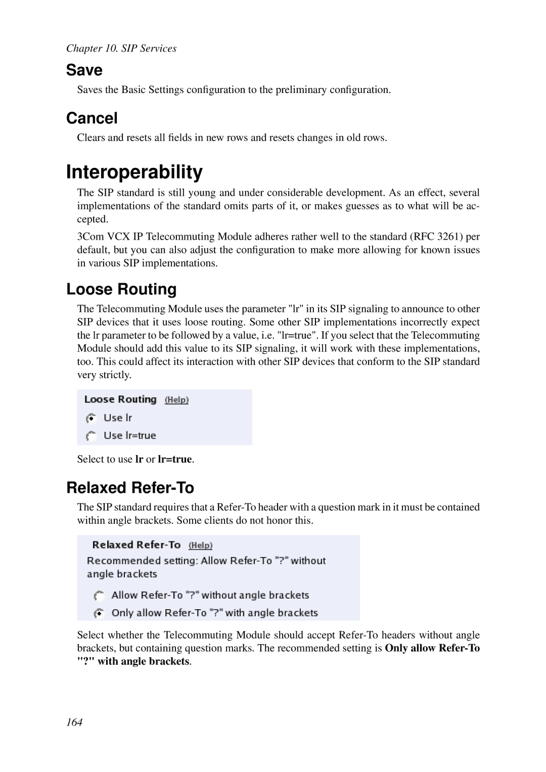 HP VCX Software manual Interoperability, Loose Routing, Relaxed Refer-To 