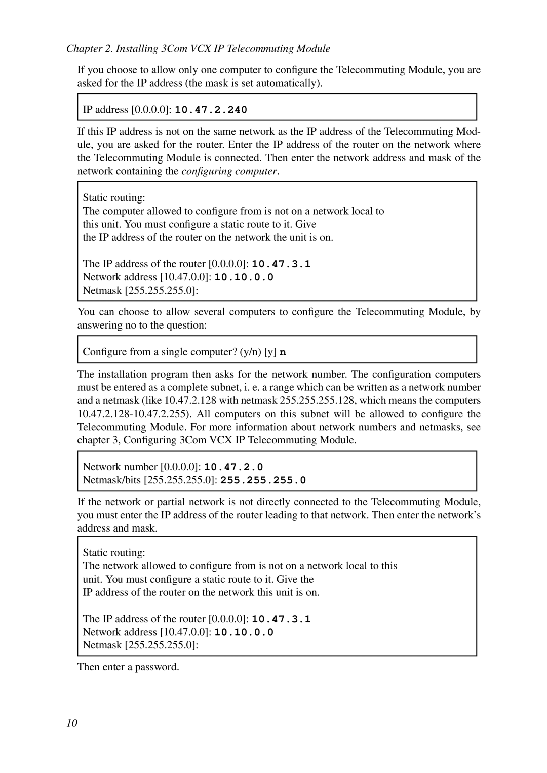 HP VCX Software manual 