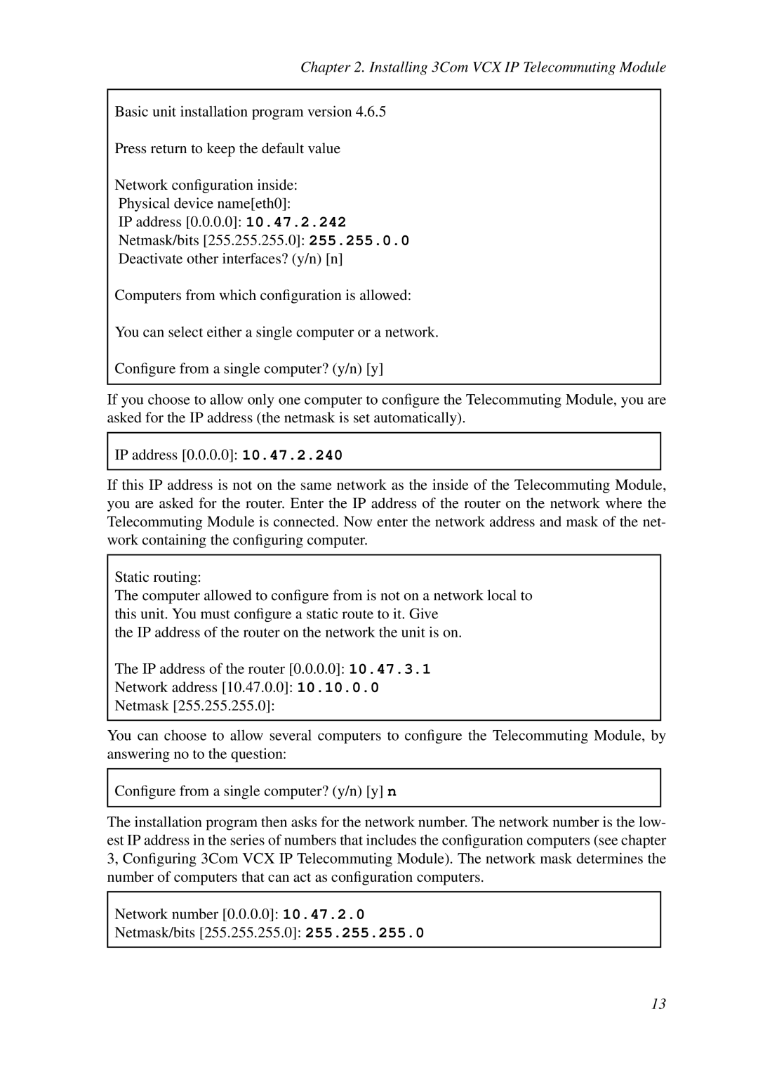 HP VCX Software manual 