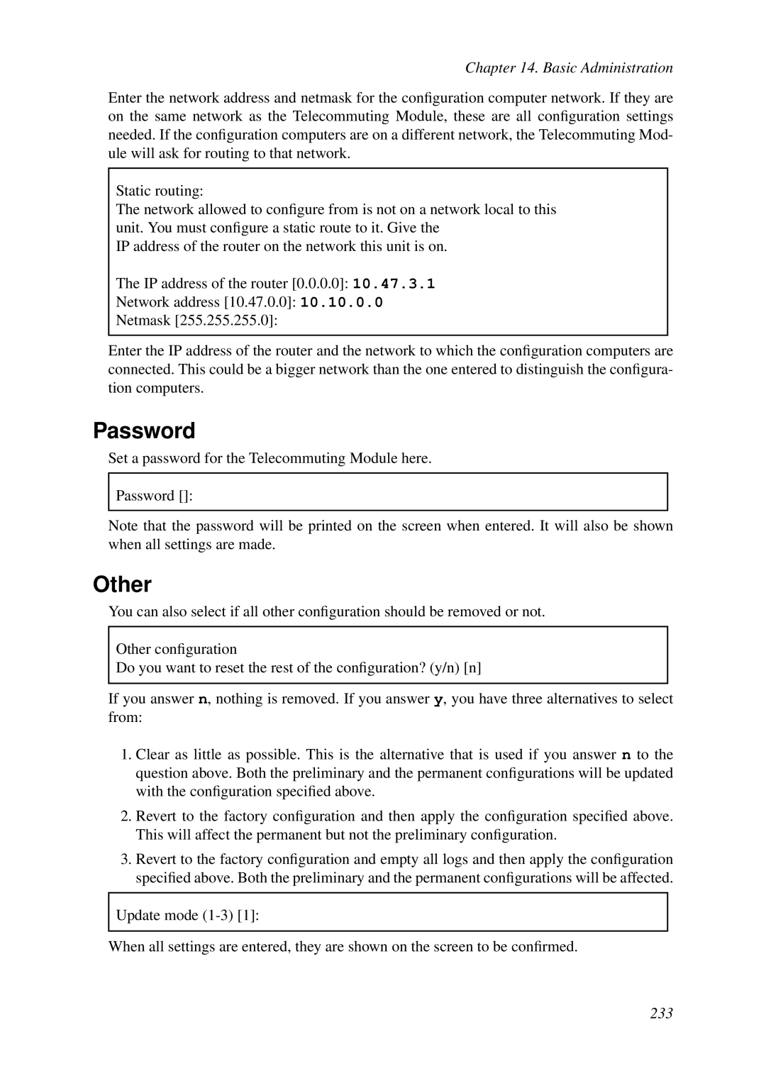 HP VCX Software manual Password, Other 