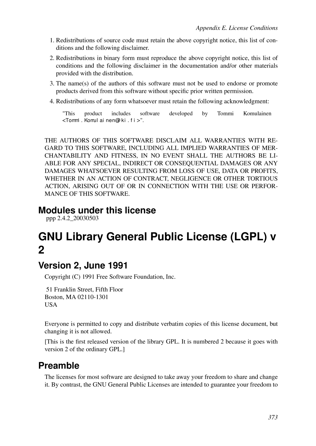 HP VCX Software manual GNU Library General Public License Lgpl v, Usa 