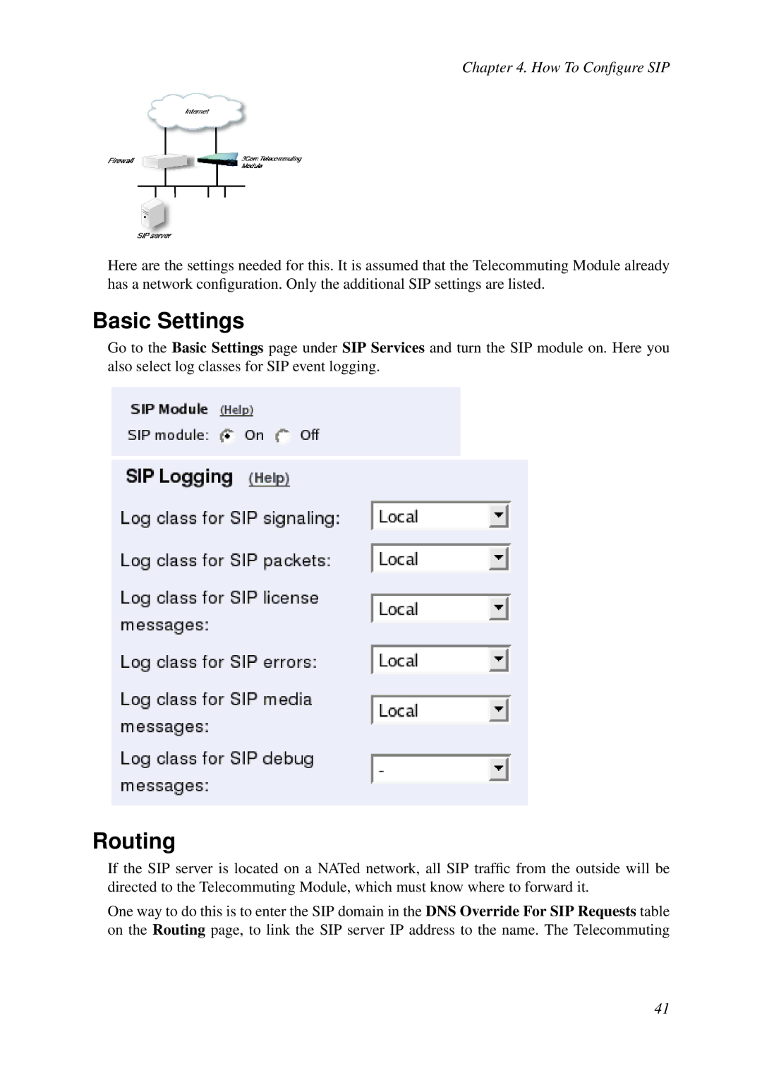 HP VCX Software manual Basic Settings 