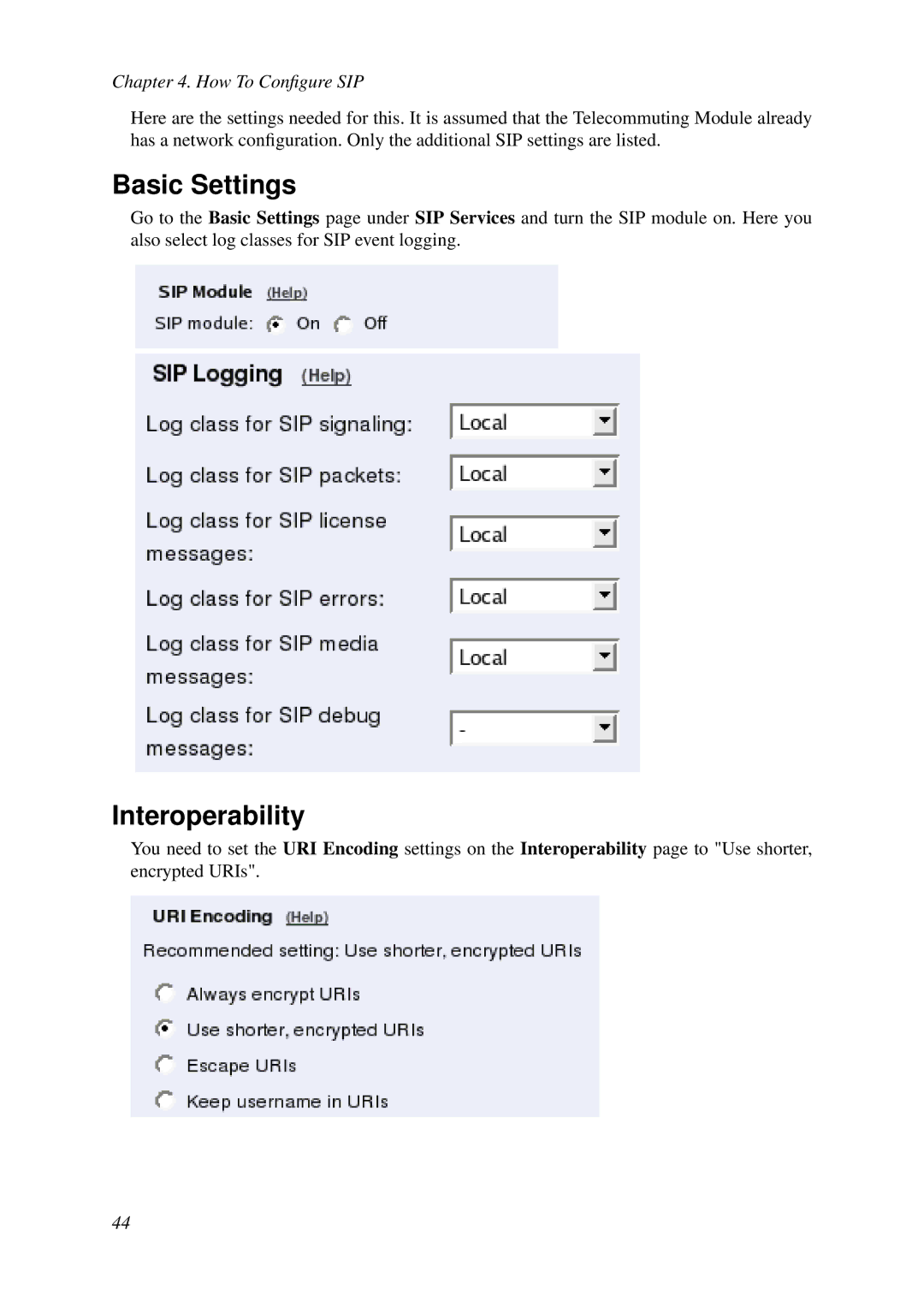 HP VCX Software manual Basic Settings 