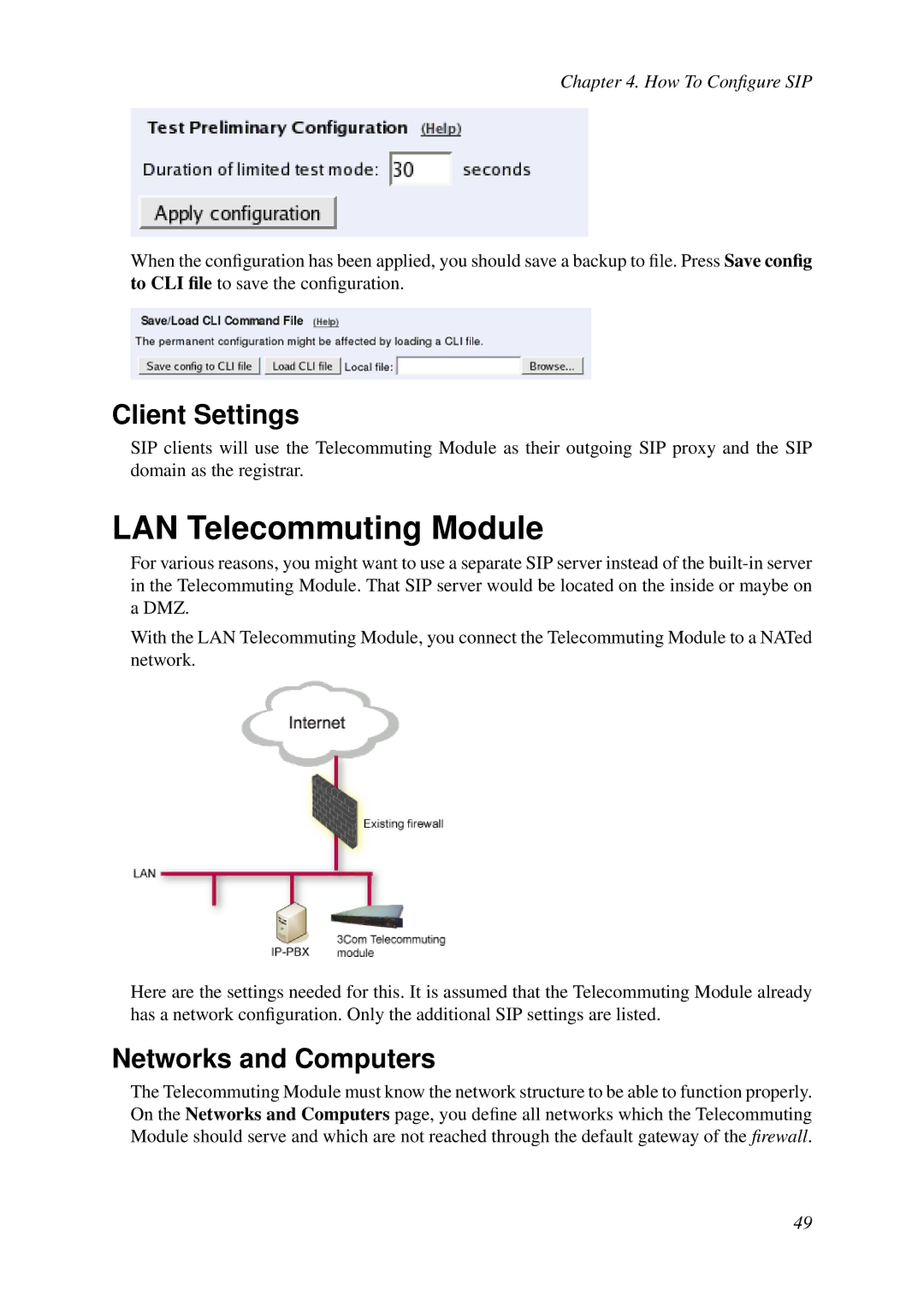 HP VCX Software manual LAN Telecommuting Module, Client Settings 