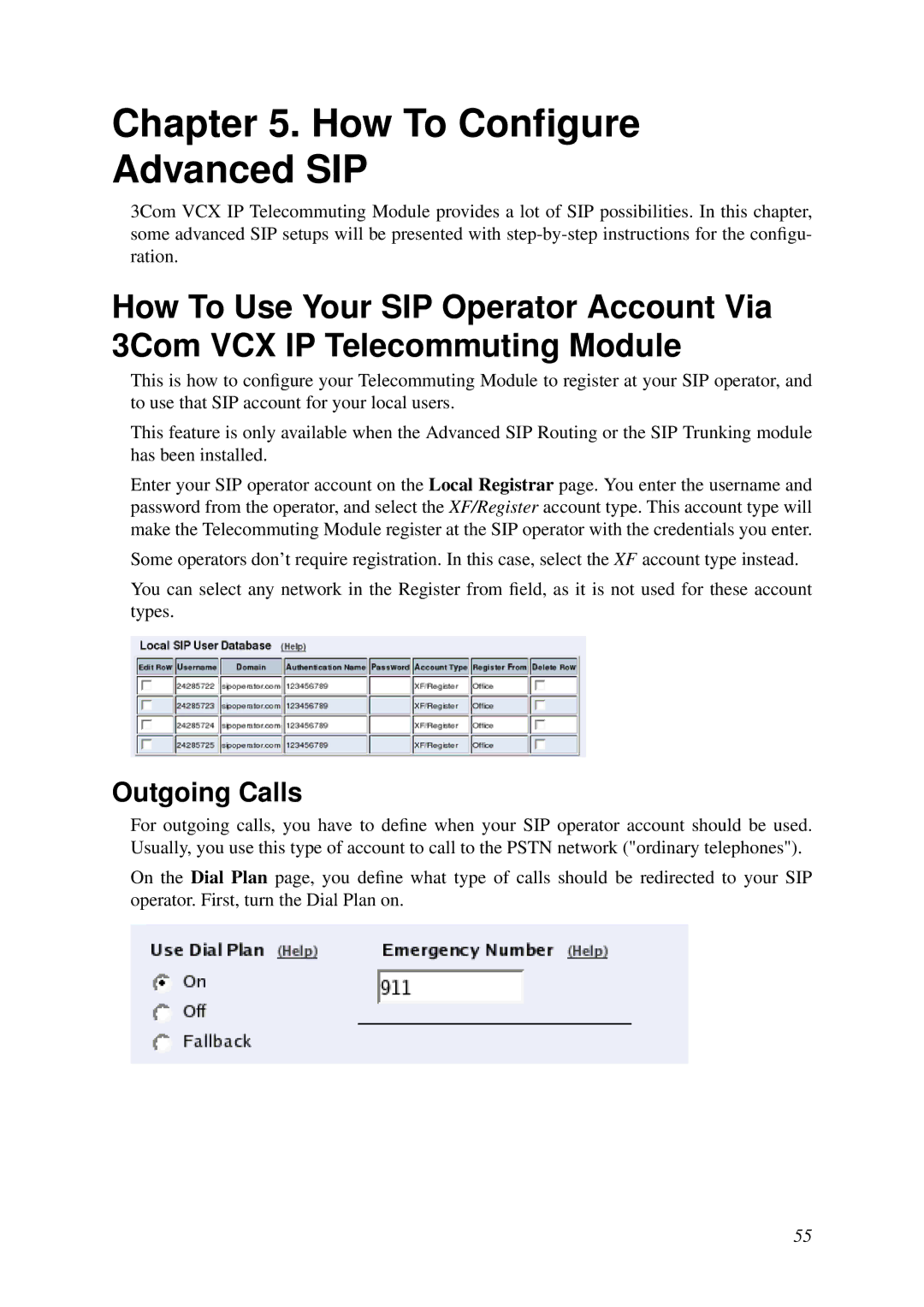 HP VCX Software manual How To Conﬁgure Advanced SIP, Outgoing Calls 