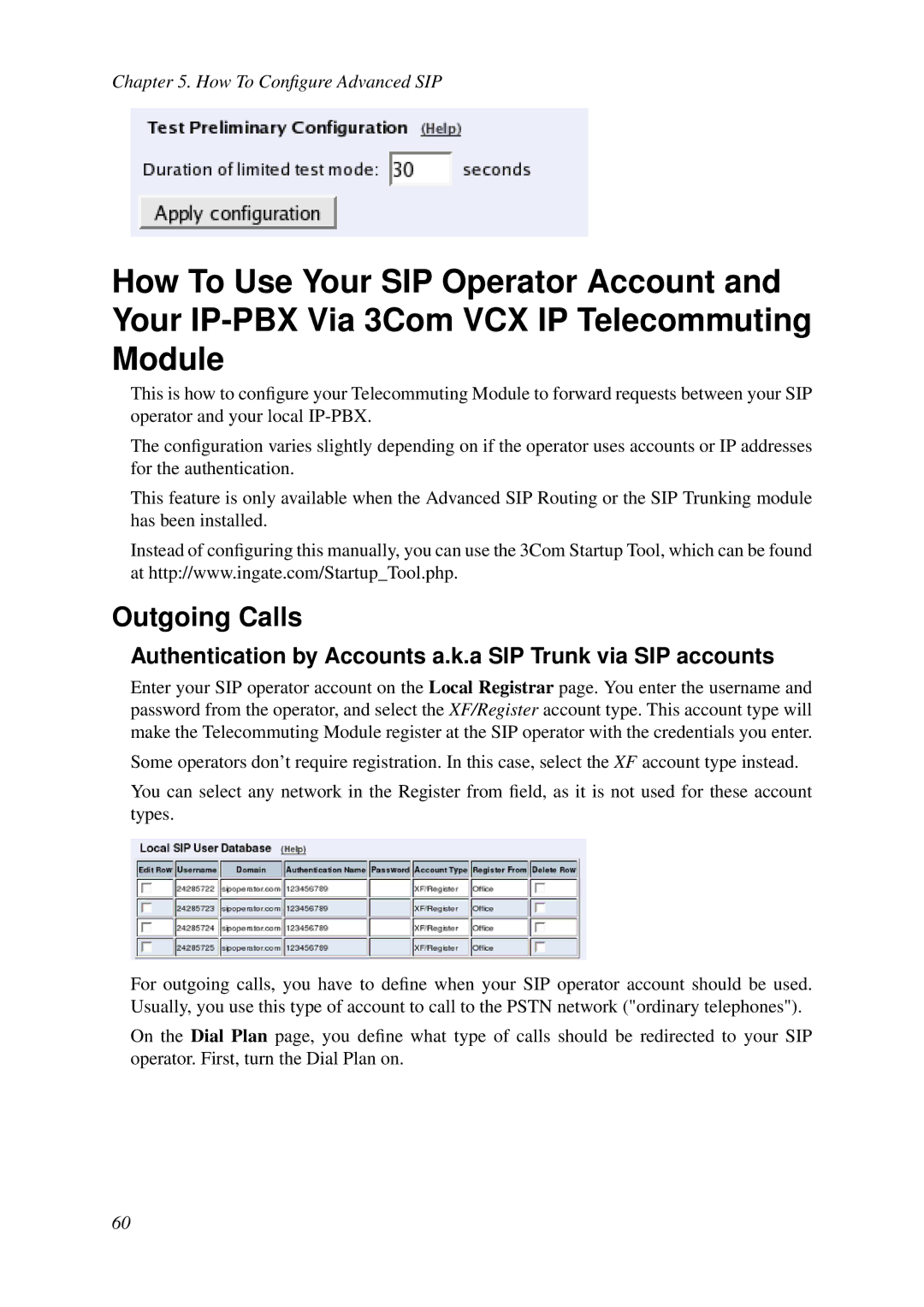 HP VCX Software manual Outgoing Calls, Authentication by Accounts a.k.a SIP Trunk via SIP accounts 