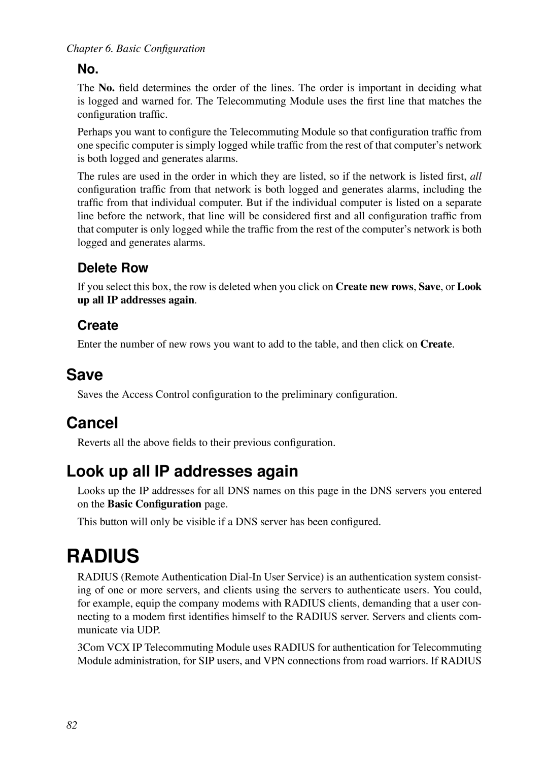 HP VCX Software manual Radius 