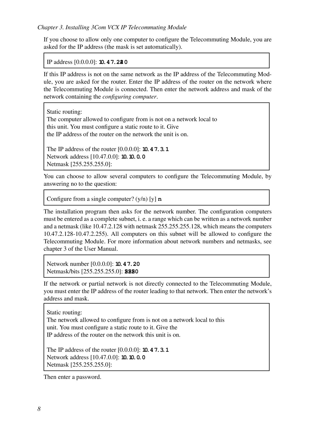 HP VCX Software manual 