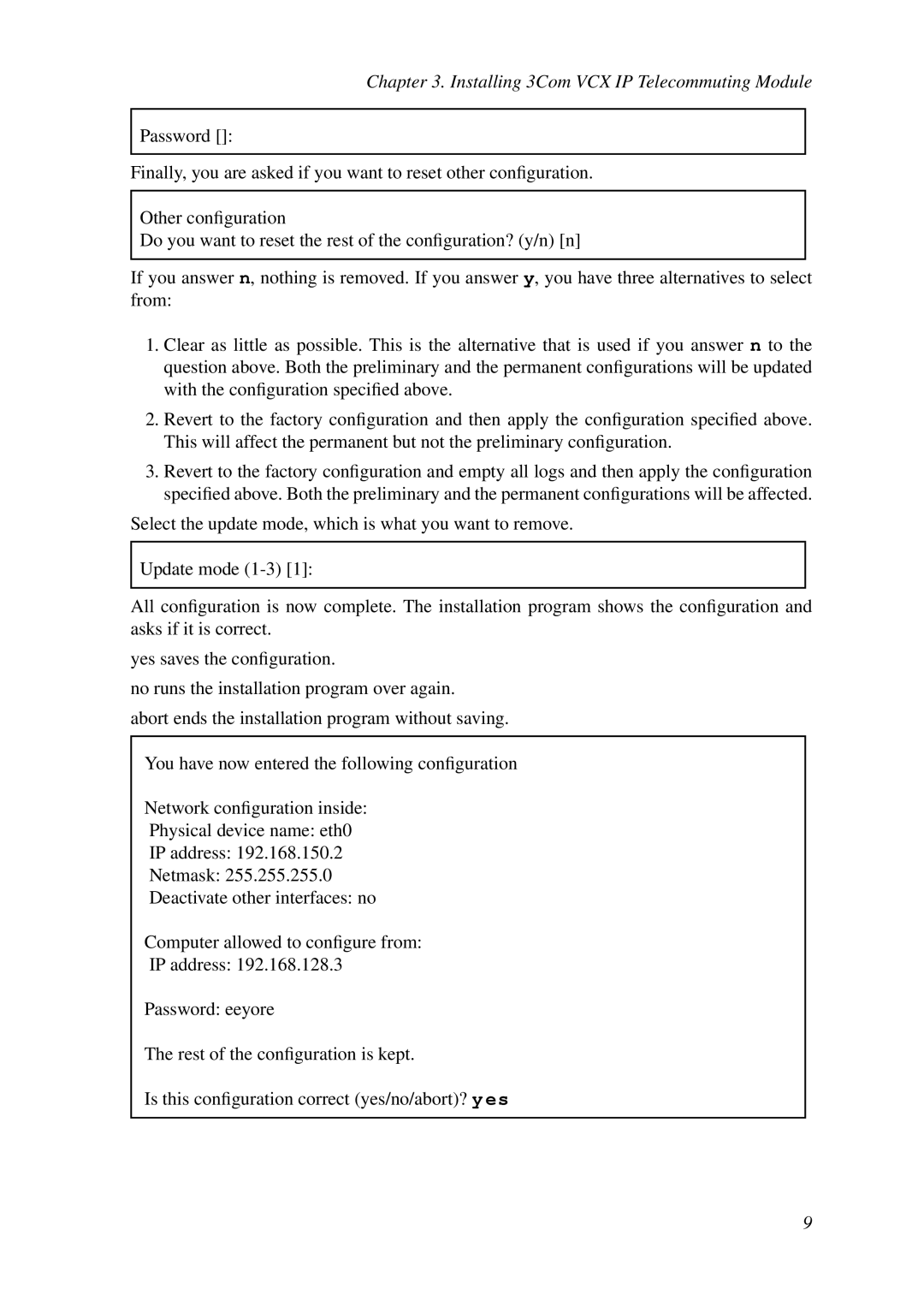 HP VCX Software manual 