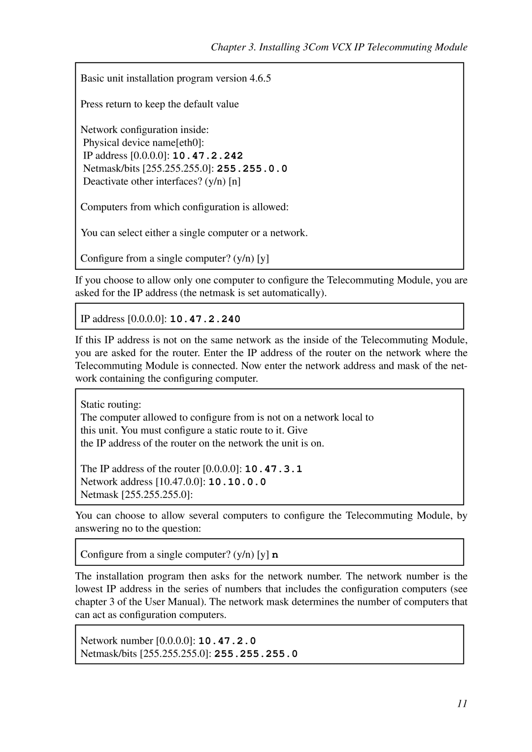 HP VCX Software manual 