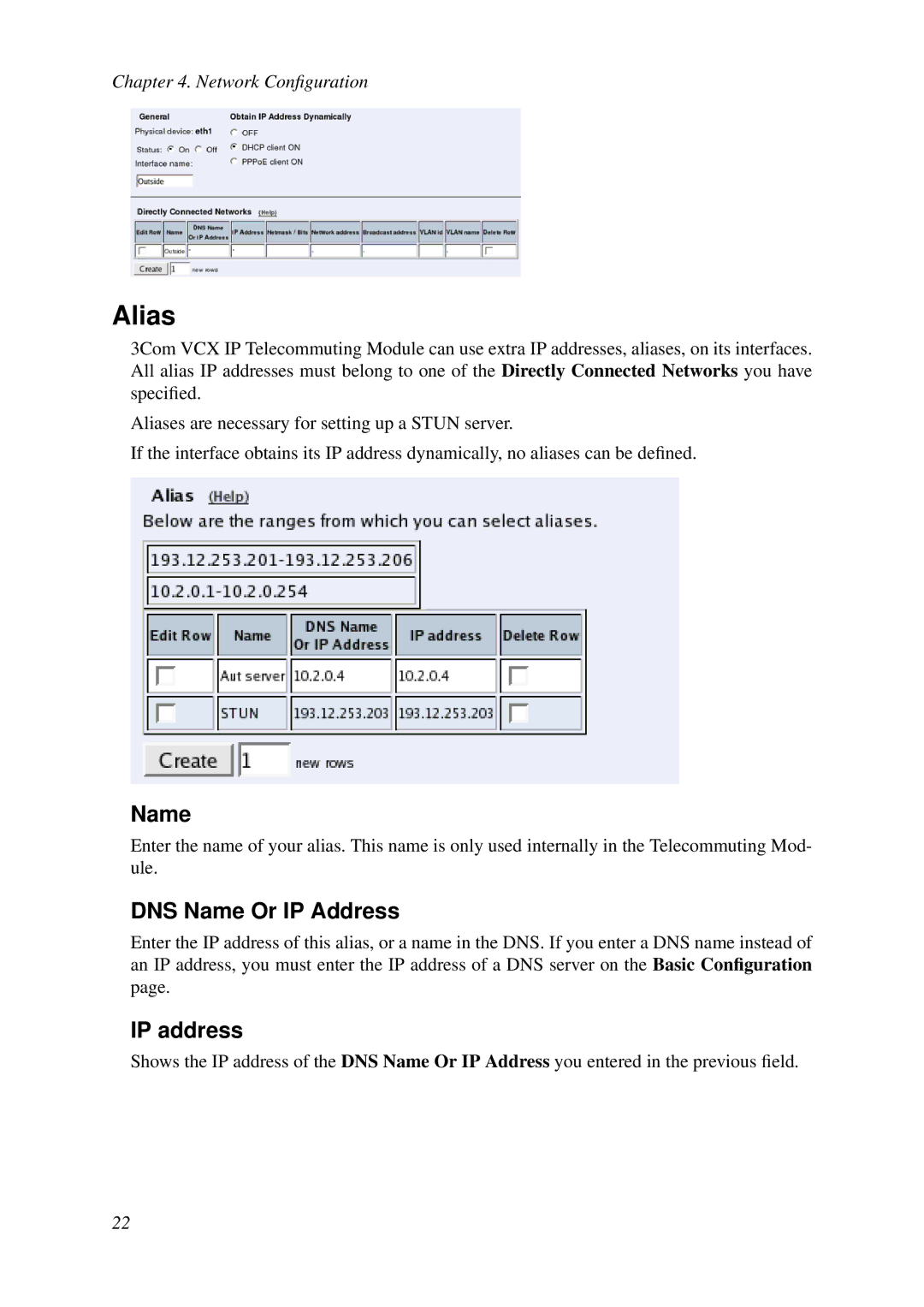 HP VCX Software manual Alias 