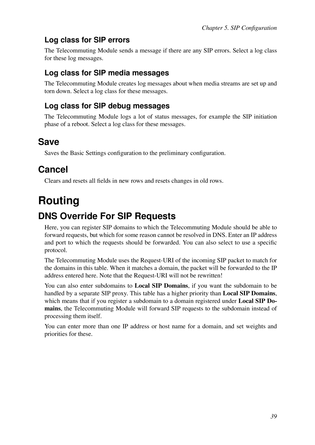 HP VCX Software manual Routing, DNS Override For SIP Requests, Log class for SIP errors, Log class for SIP media messages 