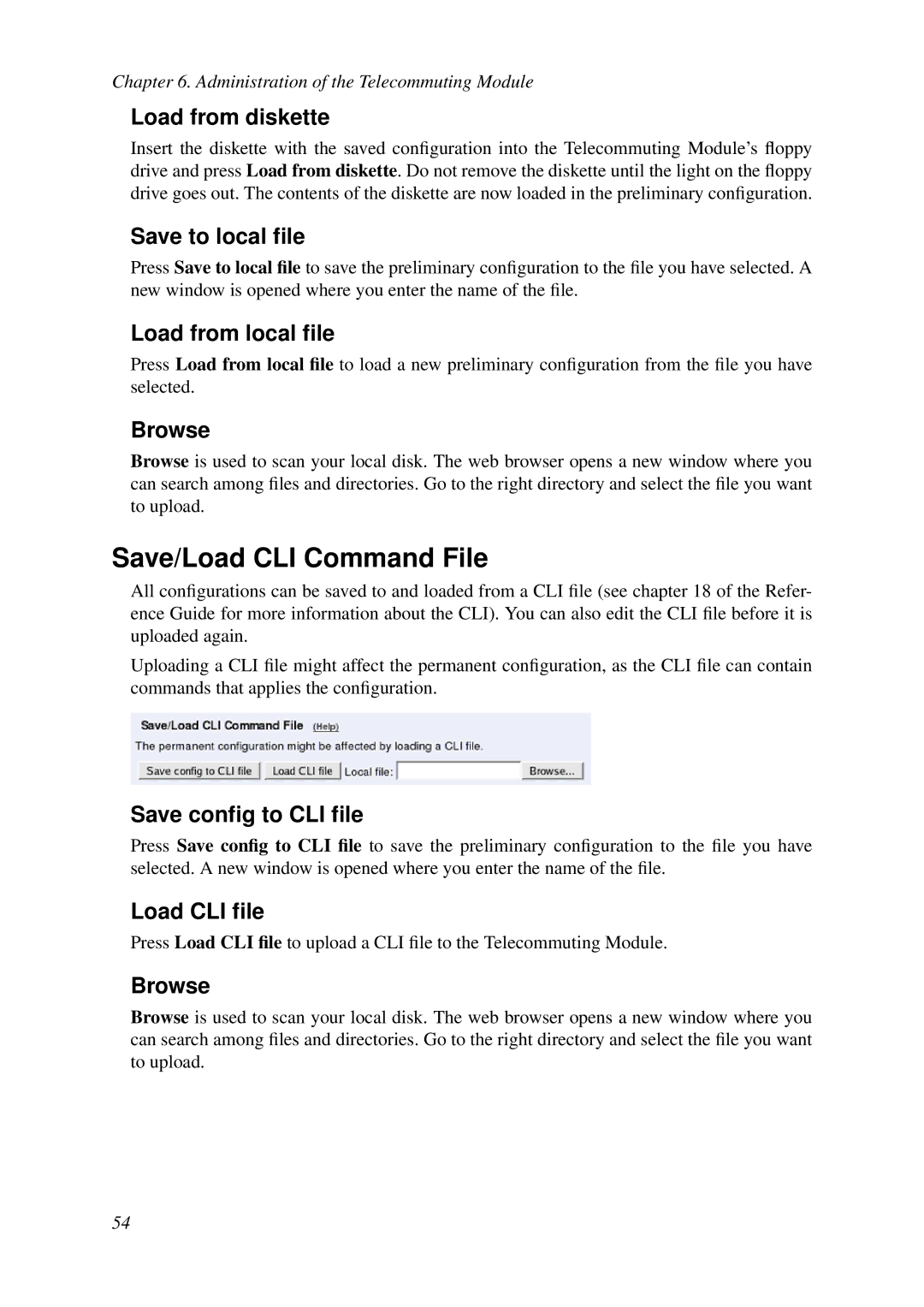 HP VCX Software manual Save/Load CLI Command File 