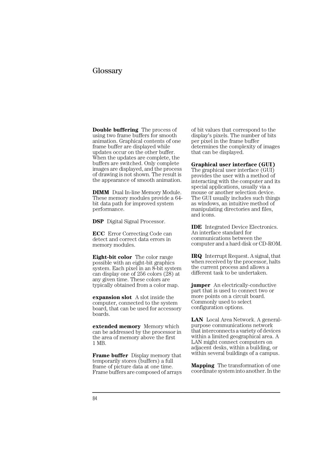 HP Vectra VL 5/xxx manual Glossary 